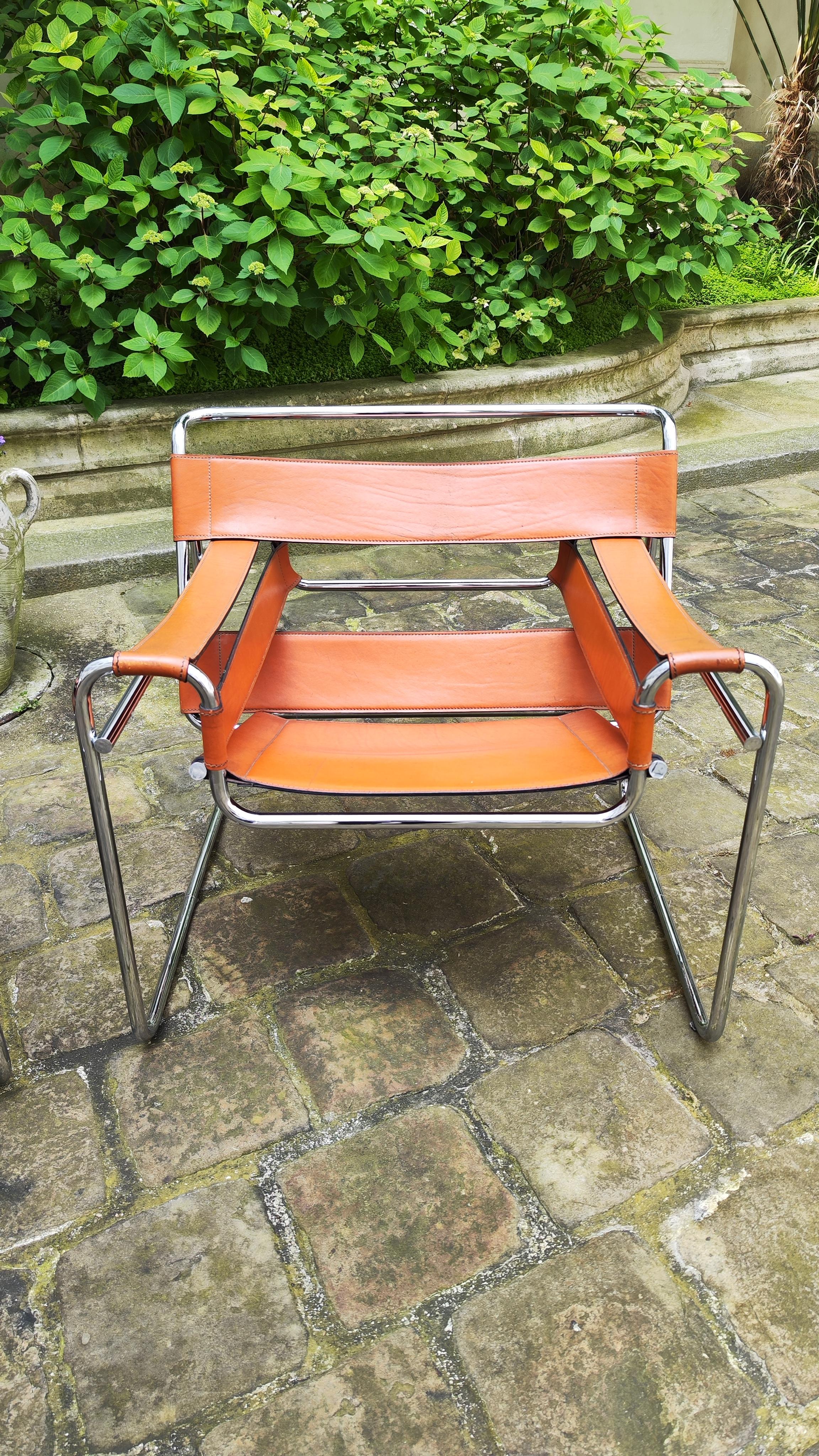 Marcel Breuer Wassily B3 Ledersessel - Fasem 1983 Edition im Angebot 2