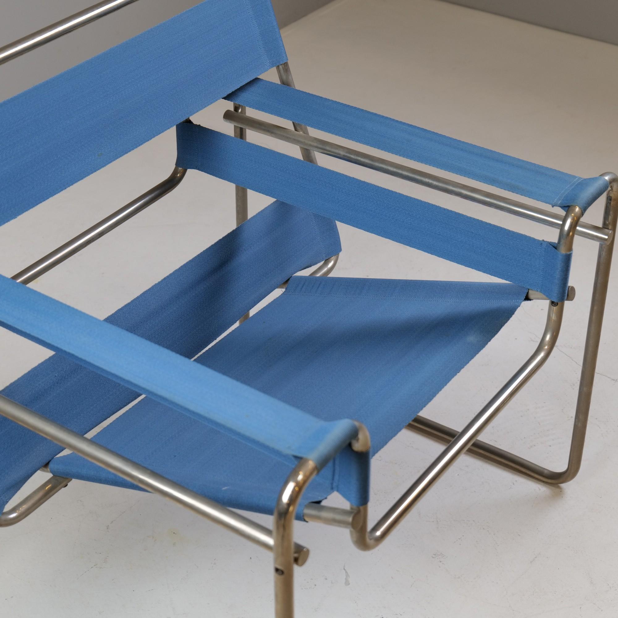 Mid-20th Century Marcel Breuer Wassily Chair b3 E95B Eisengarn by Knoll Limited 300 Pieces