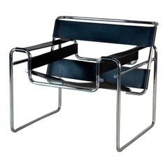 Marcel Breuer Wassily Chair for Gavina, Bauhaus Icon in Leather, 1960s