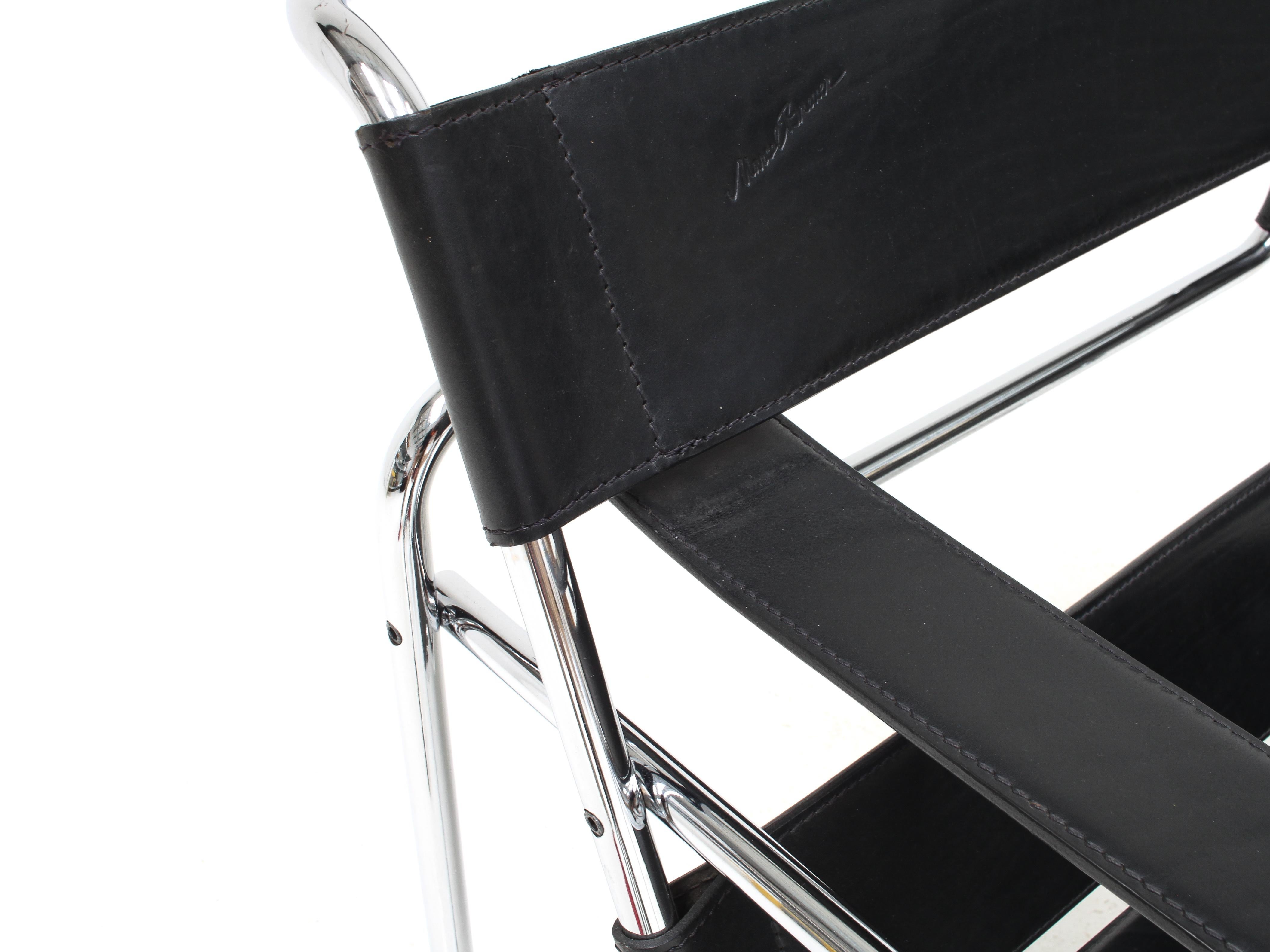 Marcel Breuer 'Wassily' Chair, Gavina, 1960s 'Authentic, Stamped' 7