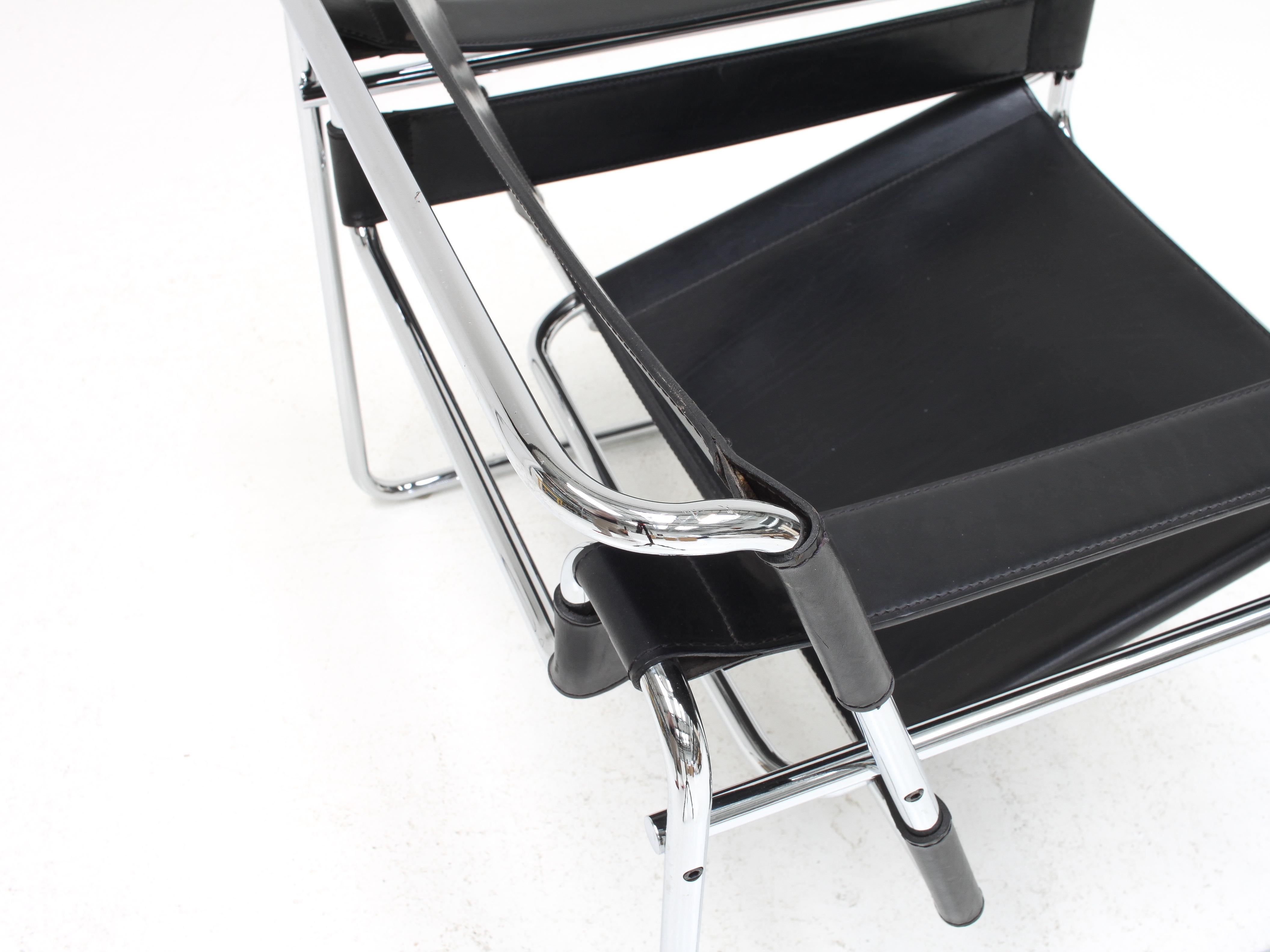 Marcel Breuer 'Wassily' Chair, Gavina, 1960s 'Authentic, Stamped' 8