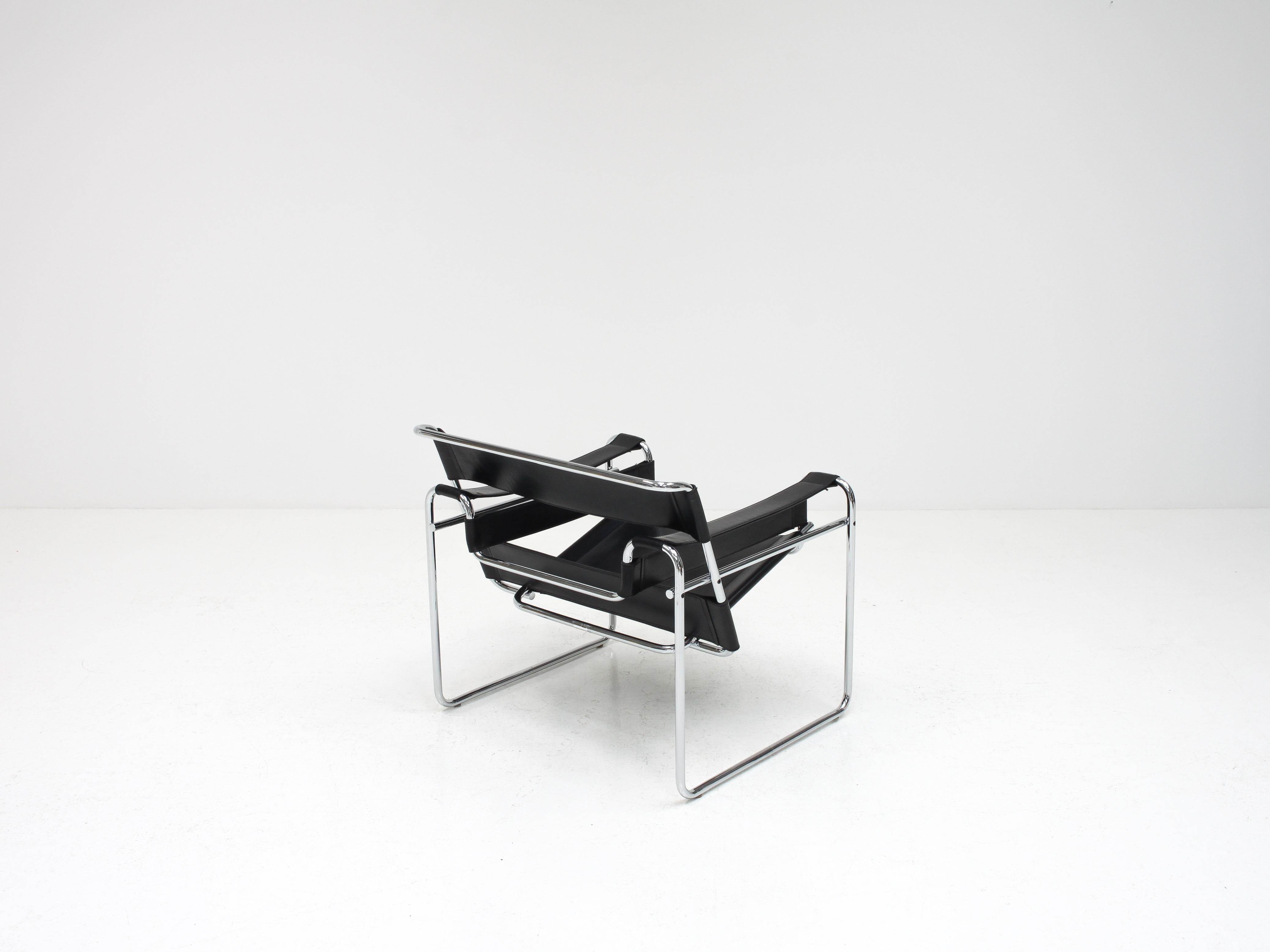 italien Chaise « Wassily » de Marcel Breuer, Gavina, années 1960, « authentique, estampillée »
