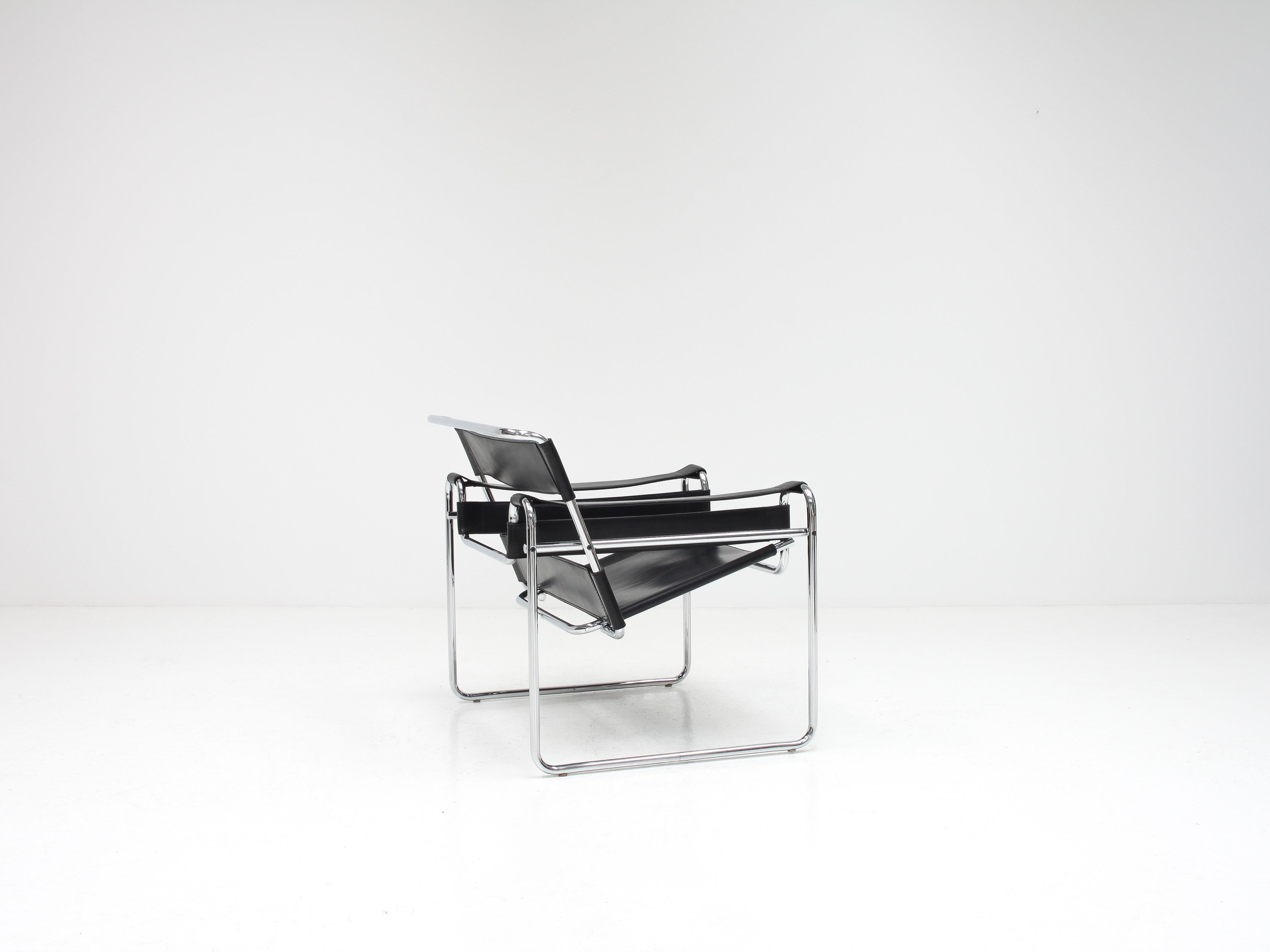 20ième siècle Chaise « Wassily » de Marcel Breuer, Gavina, années 1960, « authentique, estampillée »
