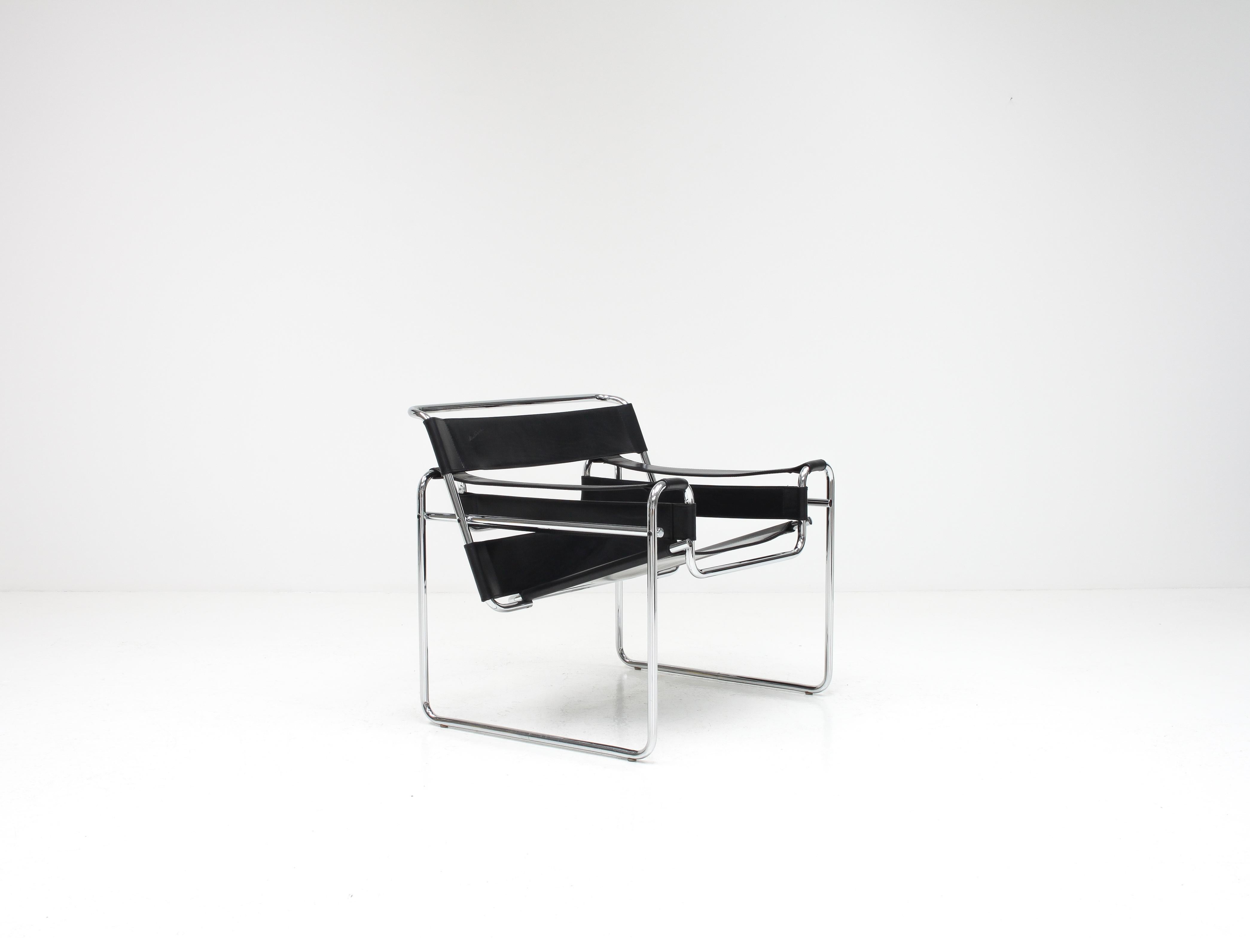 Italian Marcel Breuer 'Wassily' Chair, Gavina, 1960s 'Authentic, Stamped'