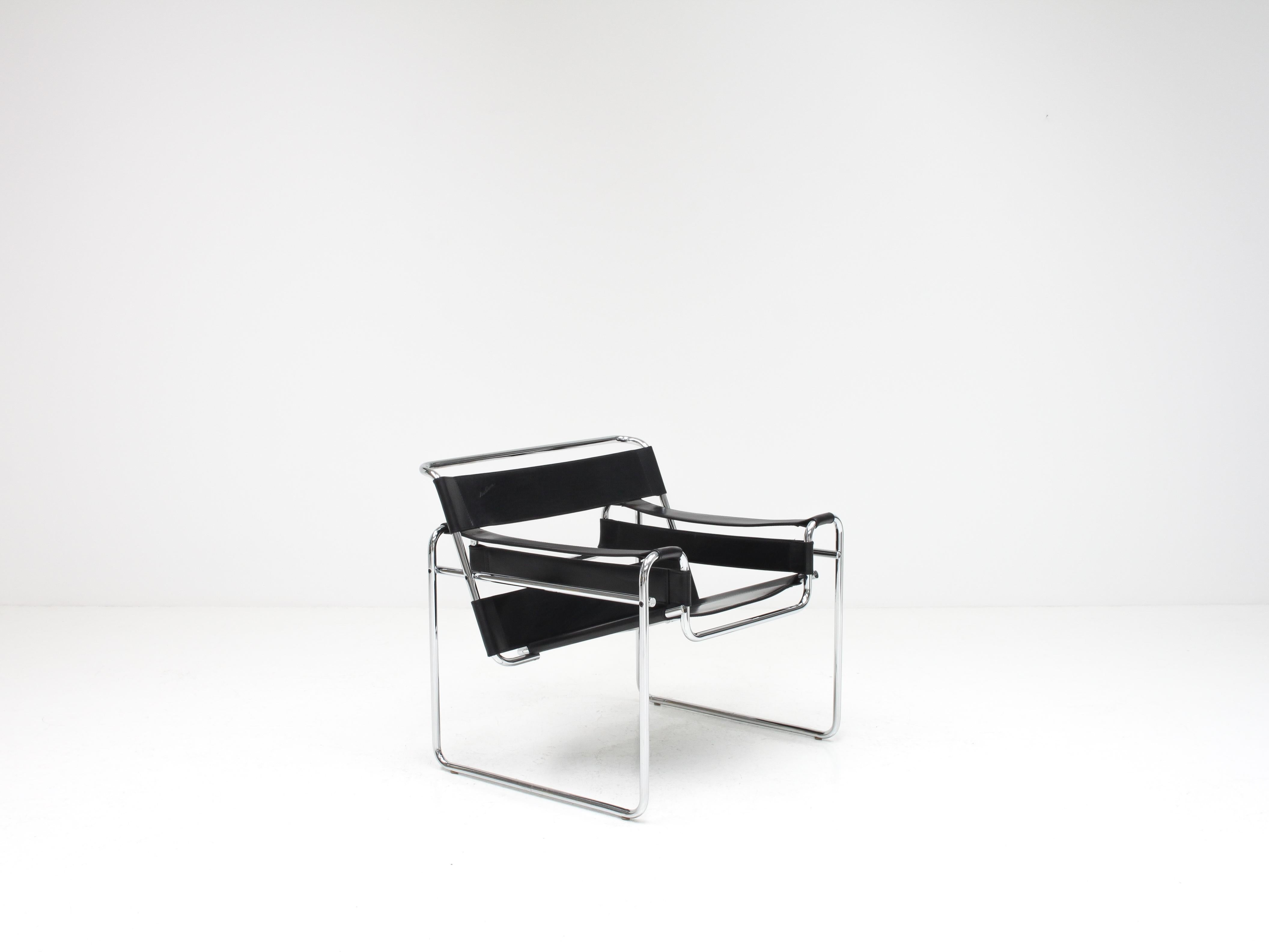 Marcel Breuer 'Wassily' Chair, Gavina, 1960s 'Authentic, Stamped' In Good Condition In London Road, Baldock, Hertfordshire