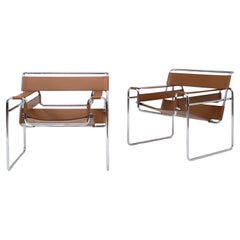 Marcel Breuer Wassily Chair in Cognac Leather
