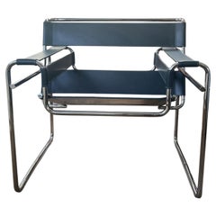 Marcel Breuer Wassily Chair in Military Green Belting Leather by Knoll