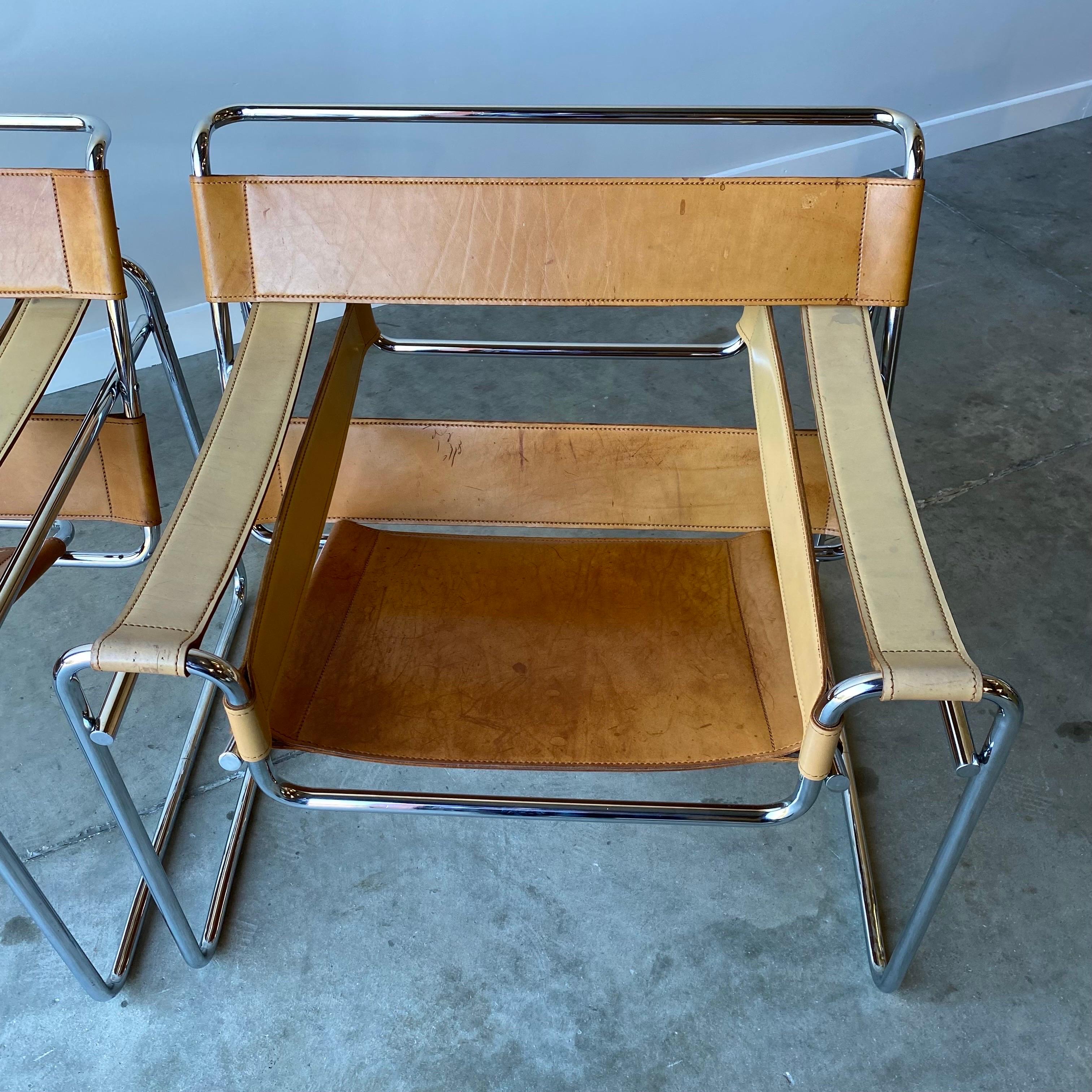 Marcel Breuer Wassily Chairs, a Pair In Good Condition In Raleigh, NC