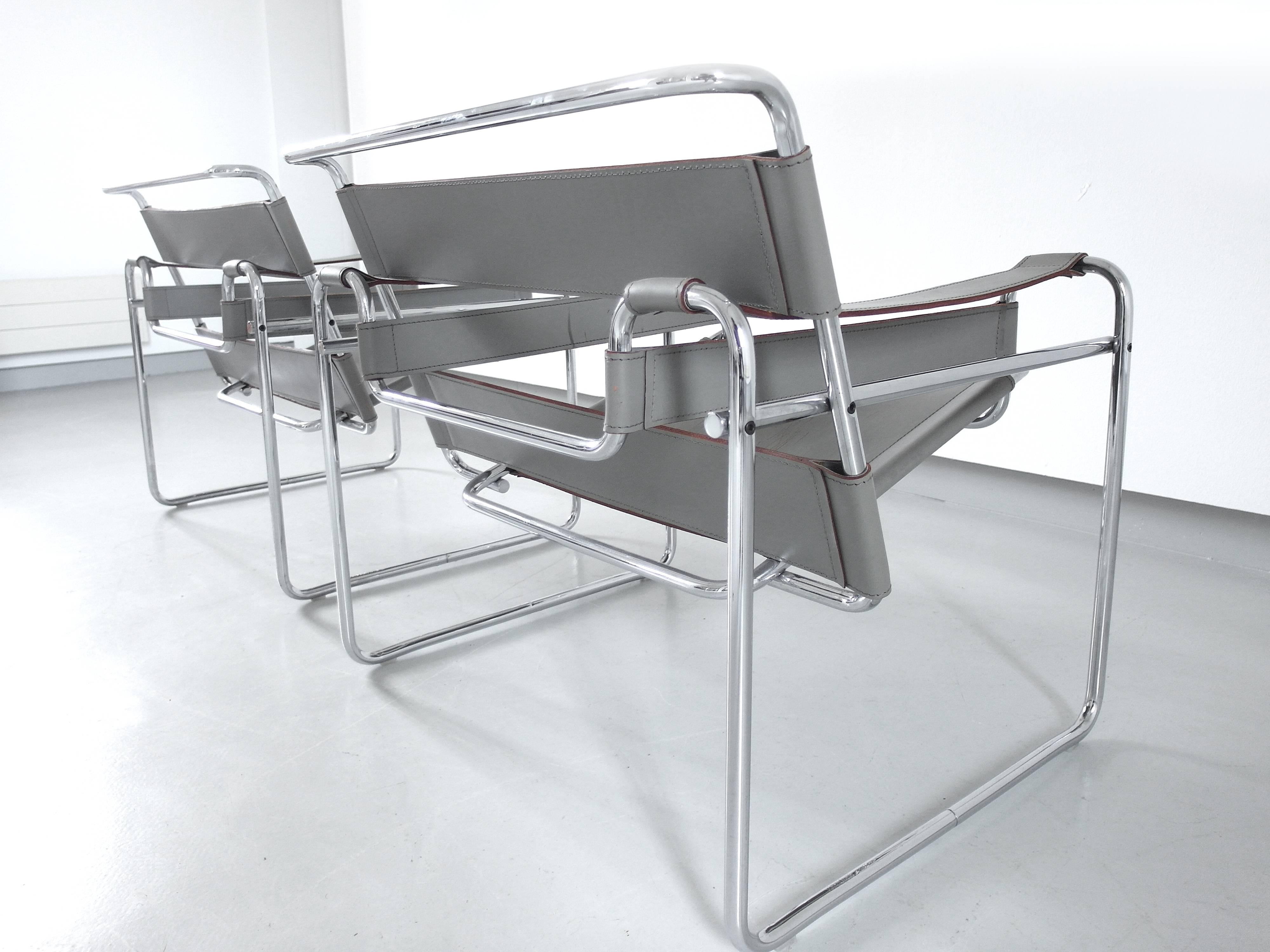Metal Marcel Breuer Wassily Chairs for Knoll, circa 1980