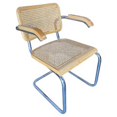 Marcel Breuer Wicker Back Chrome "Cesca" Chair