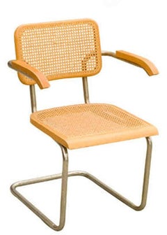 Marcel Breuer Wicker Back Chrome "Cesca" Chairs