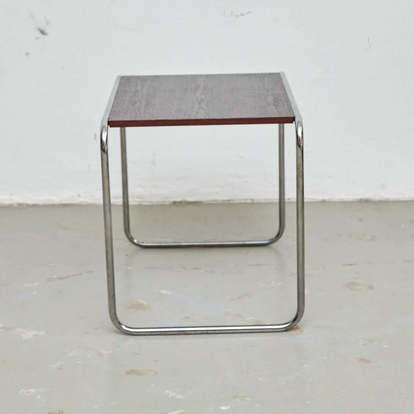Bauhaus Marcel Breuer Wood and Steel Table by Gavina, circa 1960 For Sale