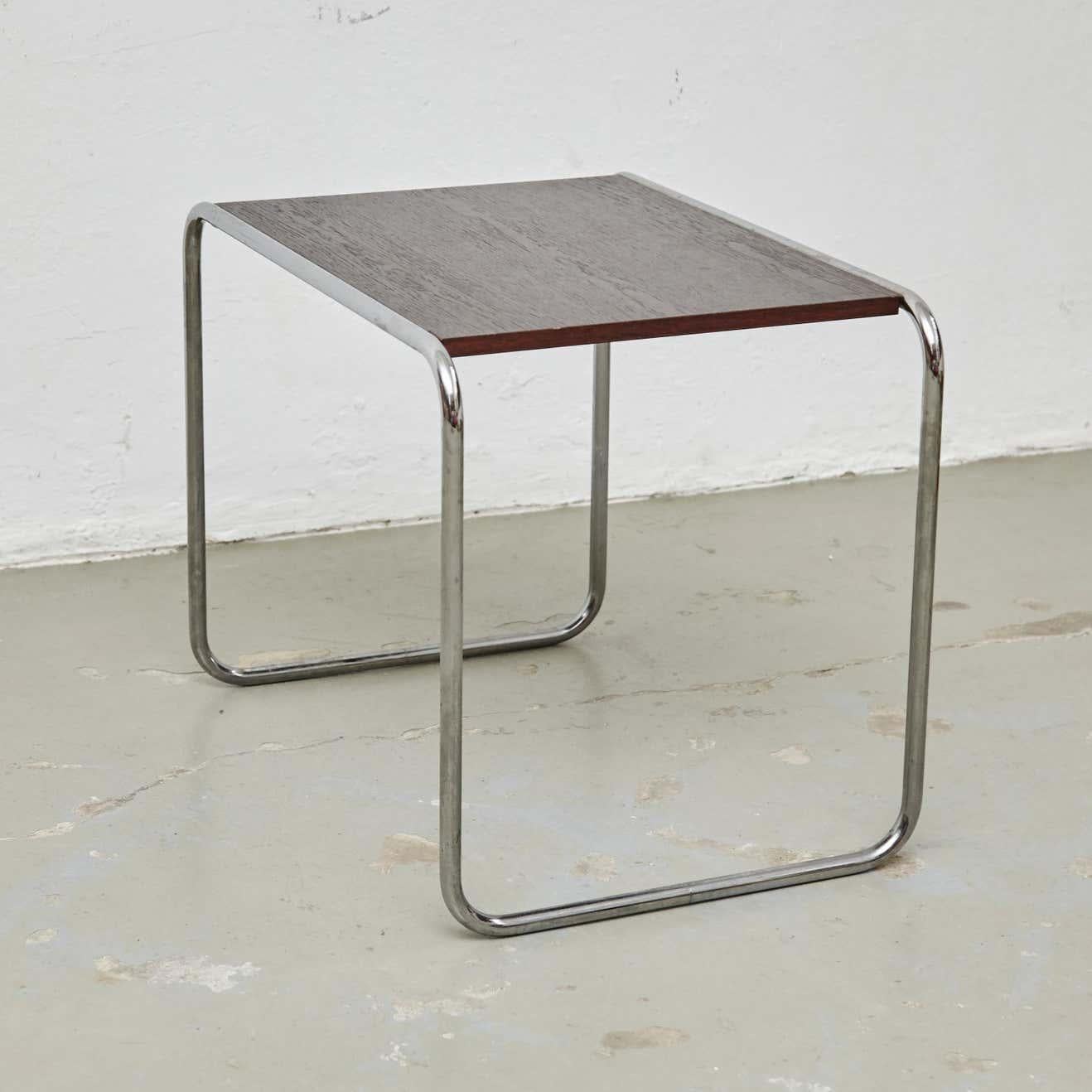 Italian Marcel Breuer Wood and Steel Table by Gavina, circa 1960 For Sale