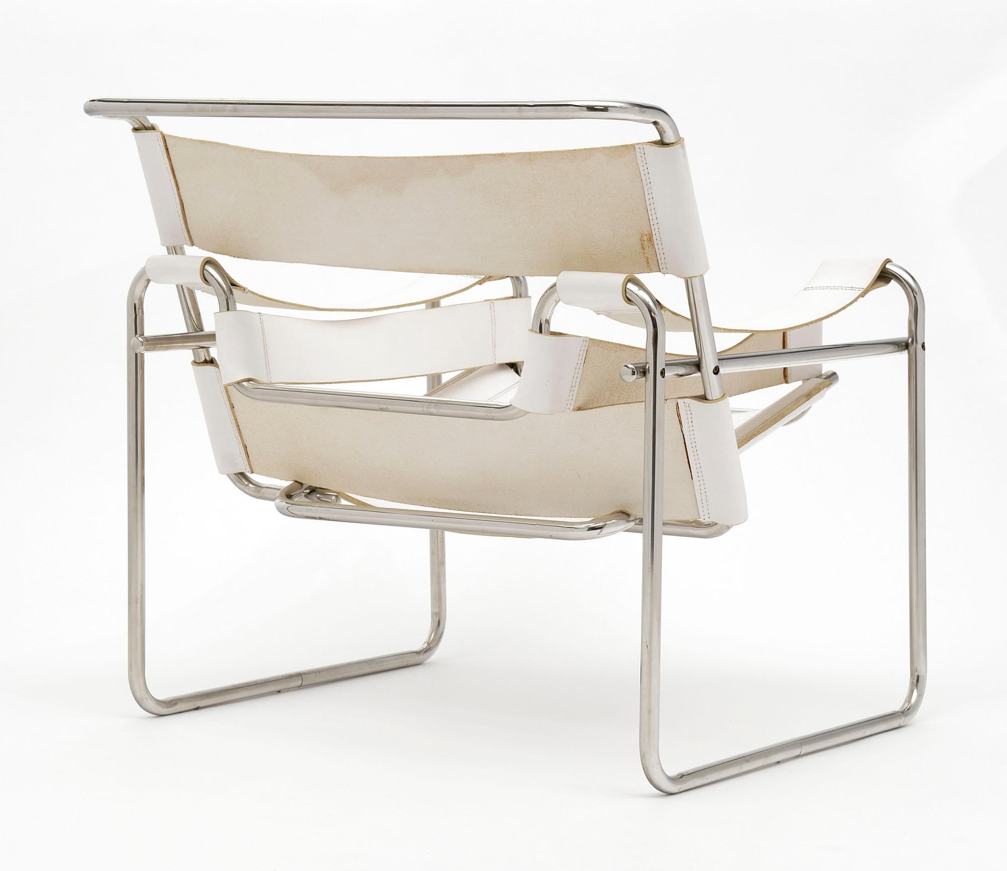 Steel Marcel Breuer’s Wassily Design Style Armchair For Sale
