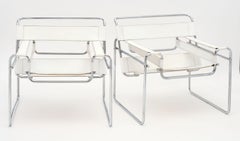 Marcel Breuer’s Wassily Design Style Pair of Armchairs