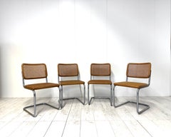 Marcel Breur, Vier Stühle Mod. B32 'Cesca', prod. Thonet, 1970er Jahre