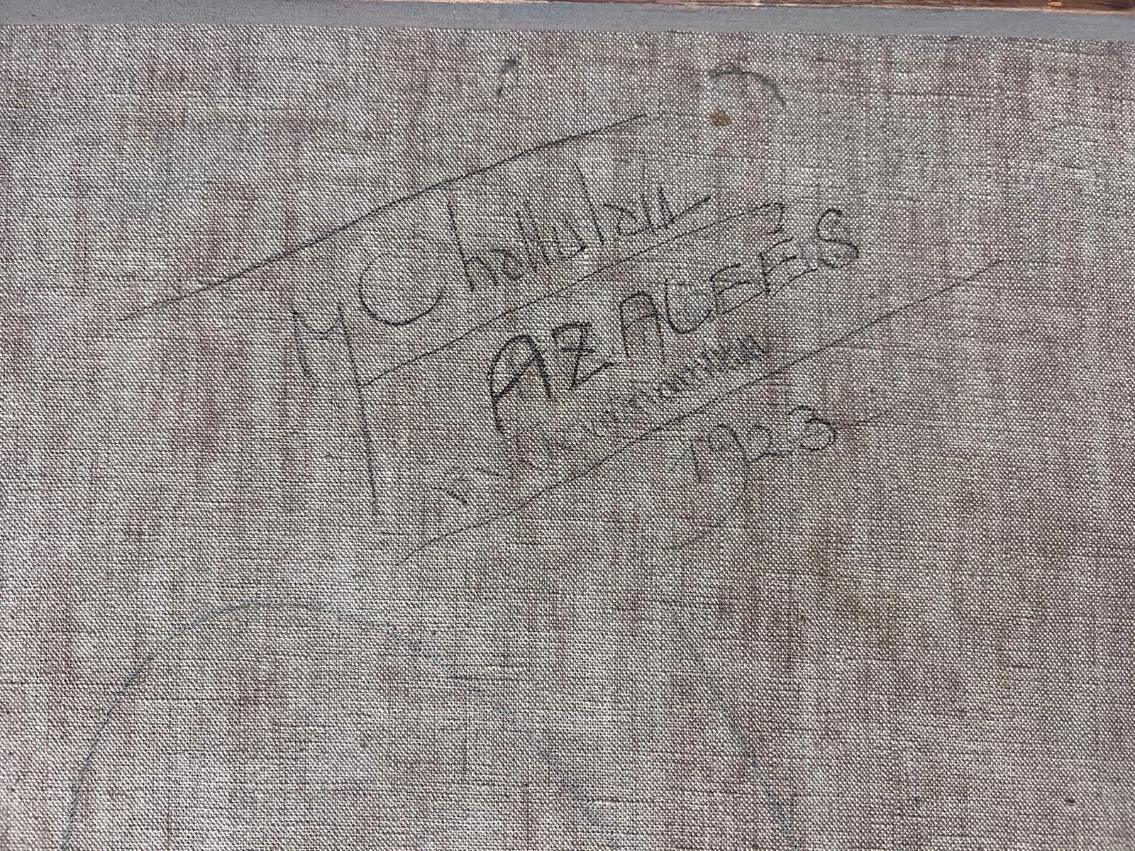 Grande huile post-impressionniste française des années 1920 Azaleas 7