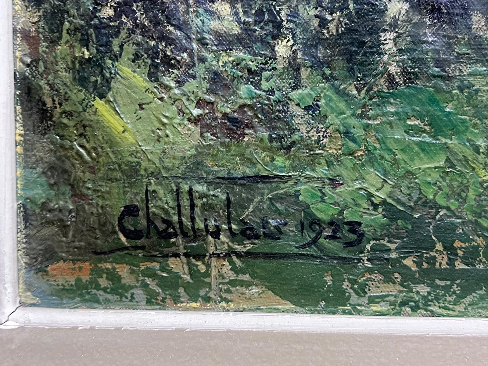 Grande huile post-impressionniste française des années 1920 Azaleas 1