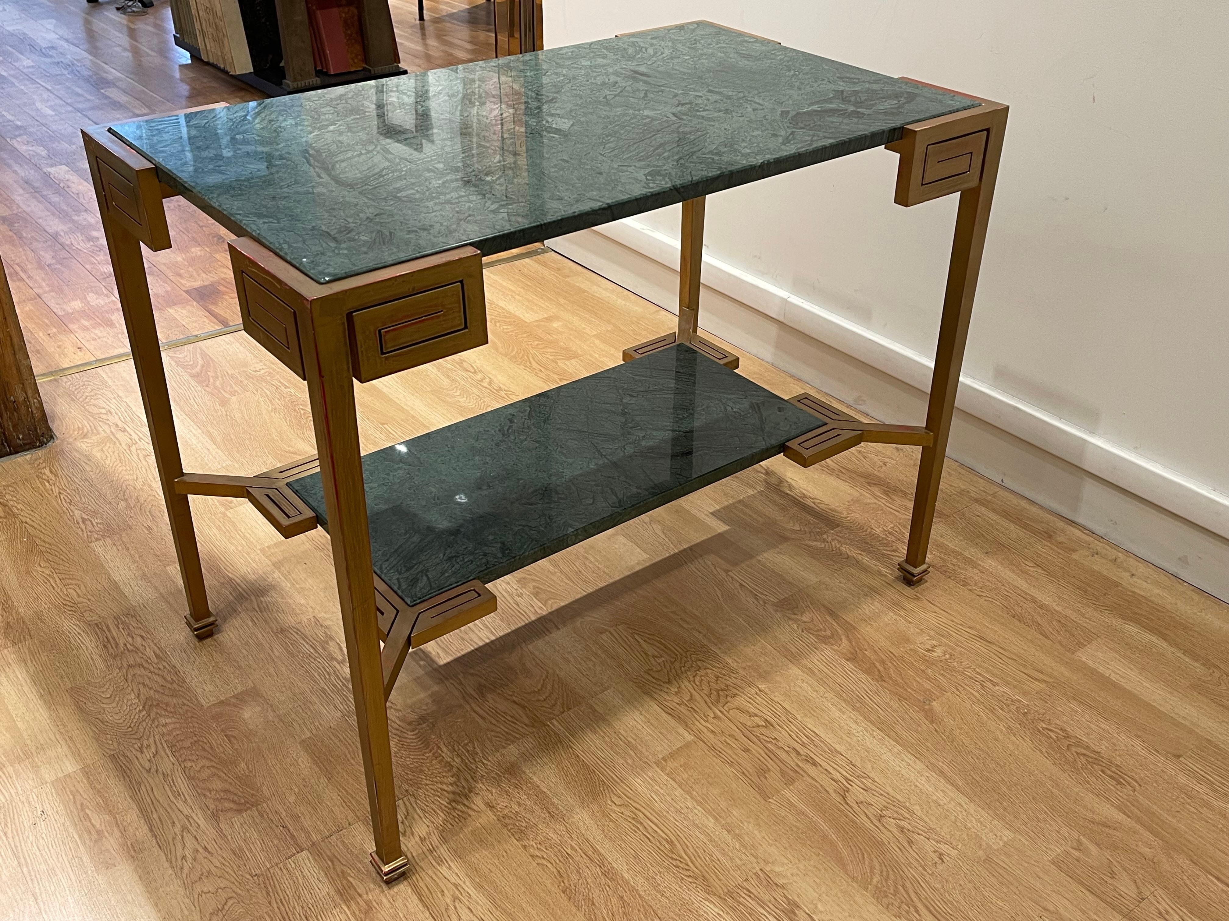 Iron Marcel COARD (1889 – 1975), rare console table, signed, Art Deco, France, 1930s For Sale