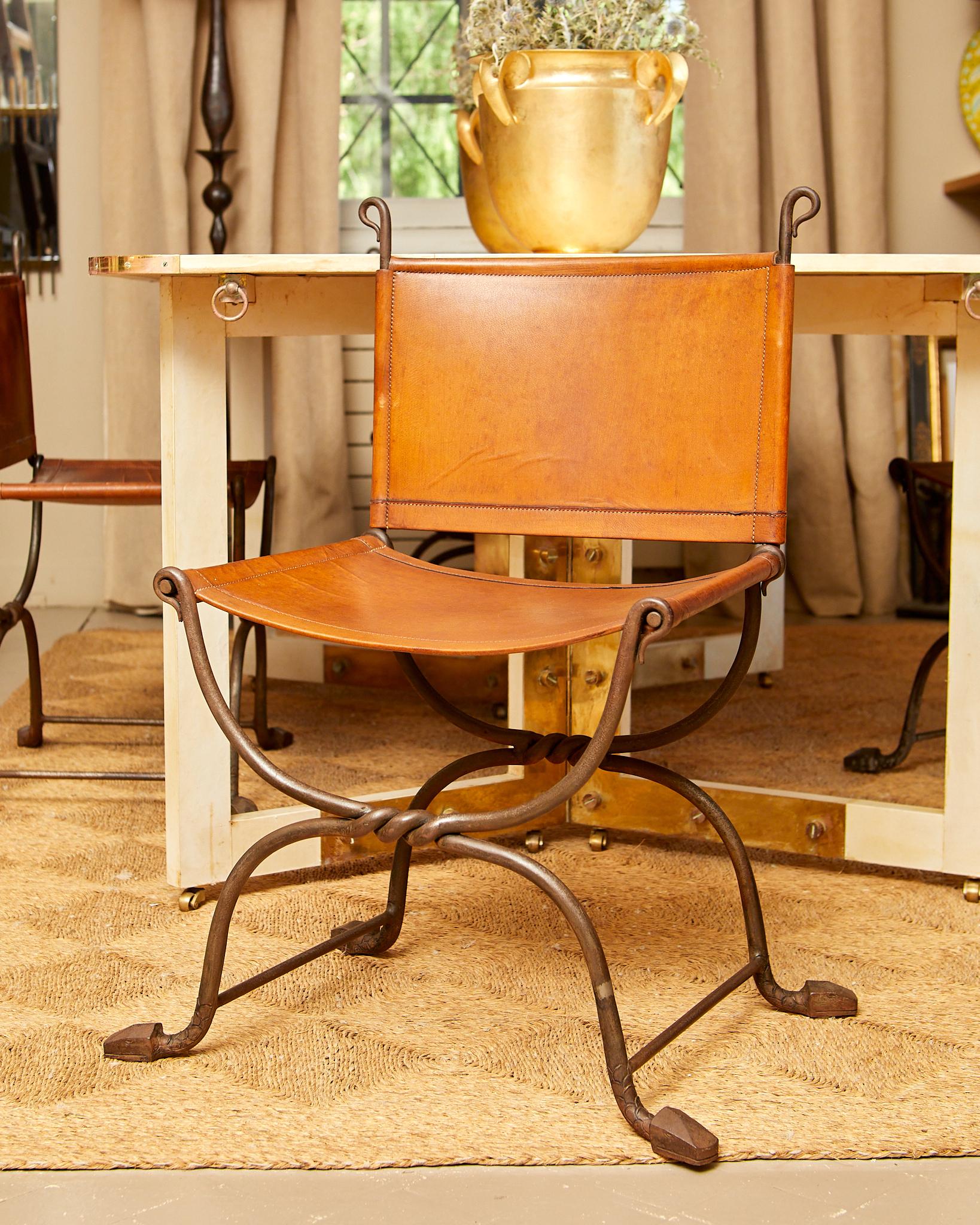 French Marcel  Coard, Set of four chairs, circa 1940. For Sale