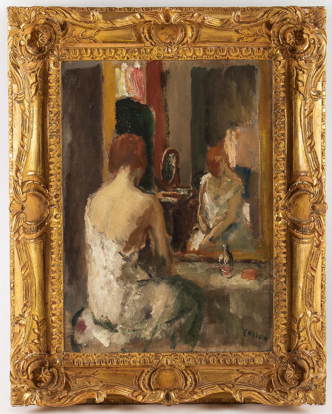Marcel Cosson oil on canvas back dancer in his box, circa 1900.

An interesting oil on canvas by Marcel Cosson. He reveals to us the intimacy of a Dancer of the Opera with this view of the back in a box.

Lovely French school in the style of