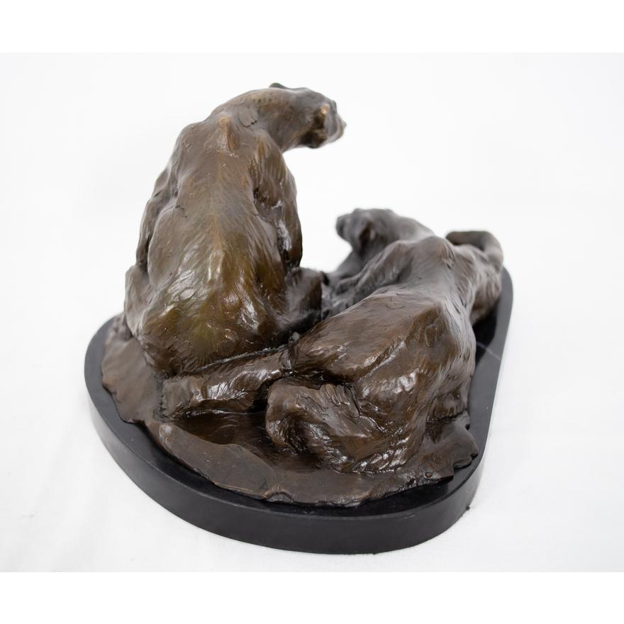 Polar Bears – Bronze by Marcel Debut (1865–1933), Art Deco Influence - Gold Figurative Sculpture by Marcel Début (1865–1933)