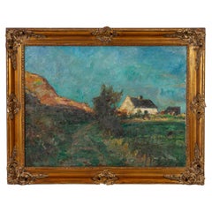 Marcel de Lince (1886-1958) Belgian Farmhouse Landscape Oil Painting