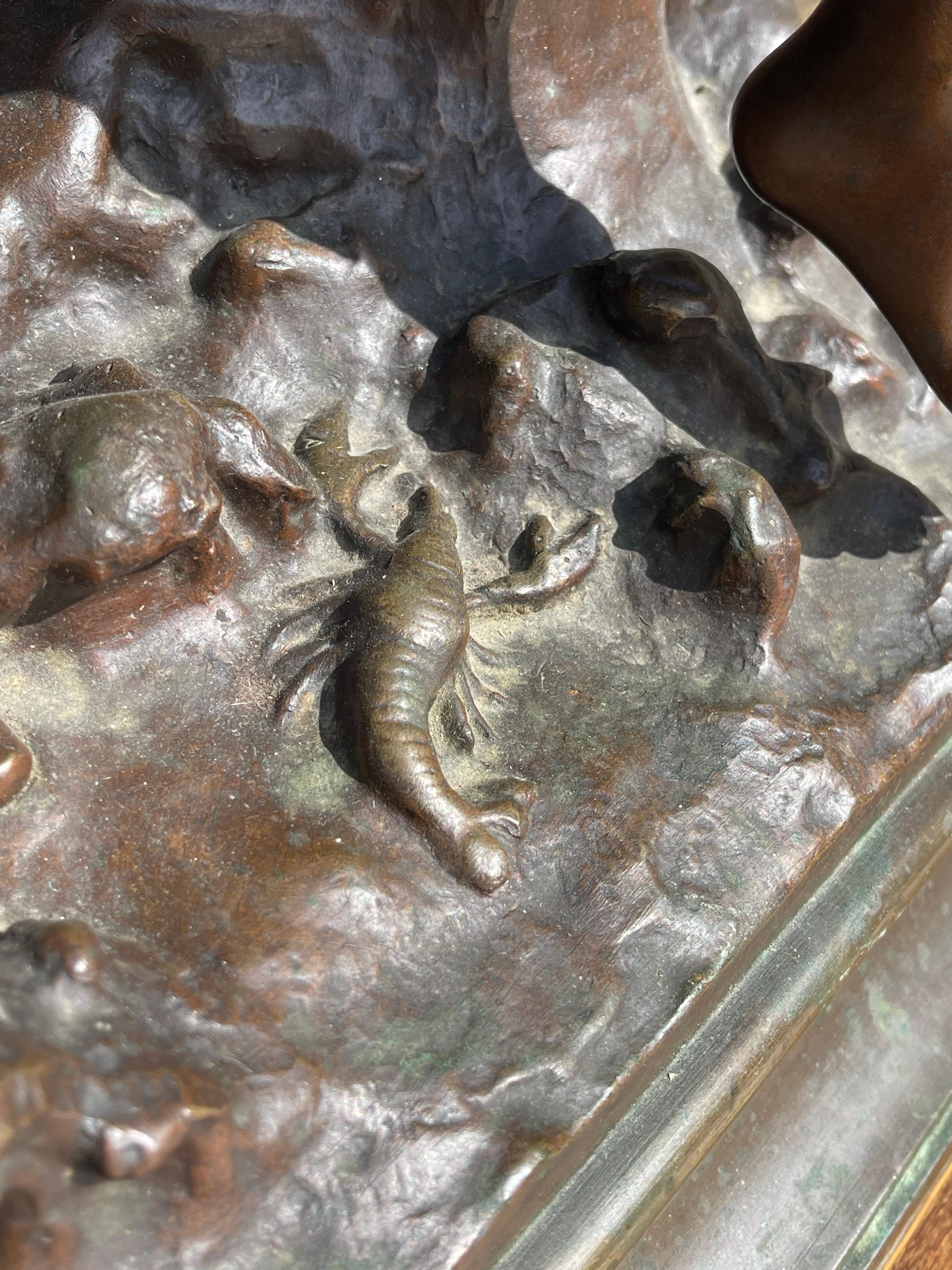 Marcel DEBUT - Bronze Statue untitled La Crié For Sale 9
