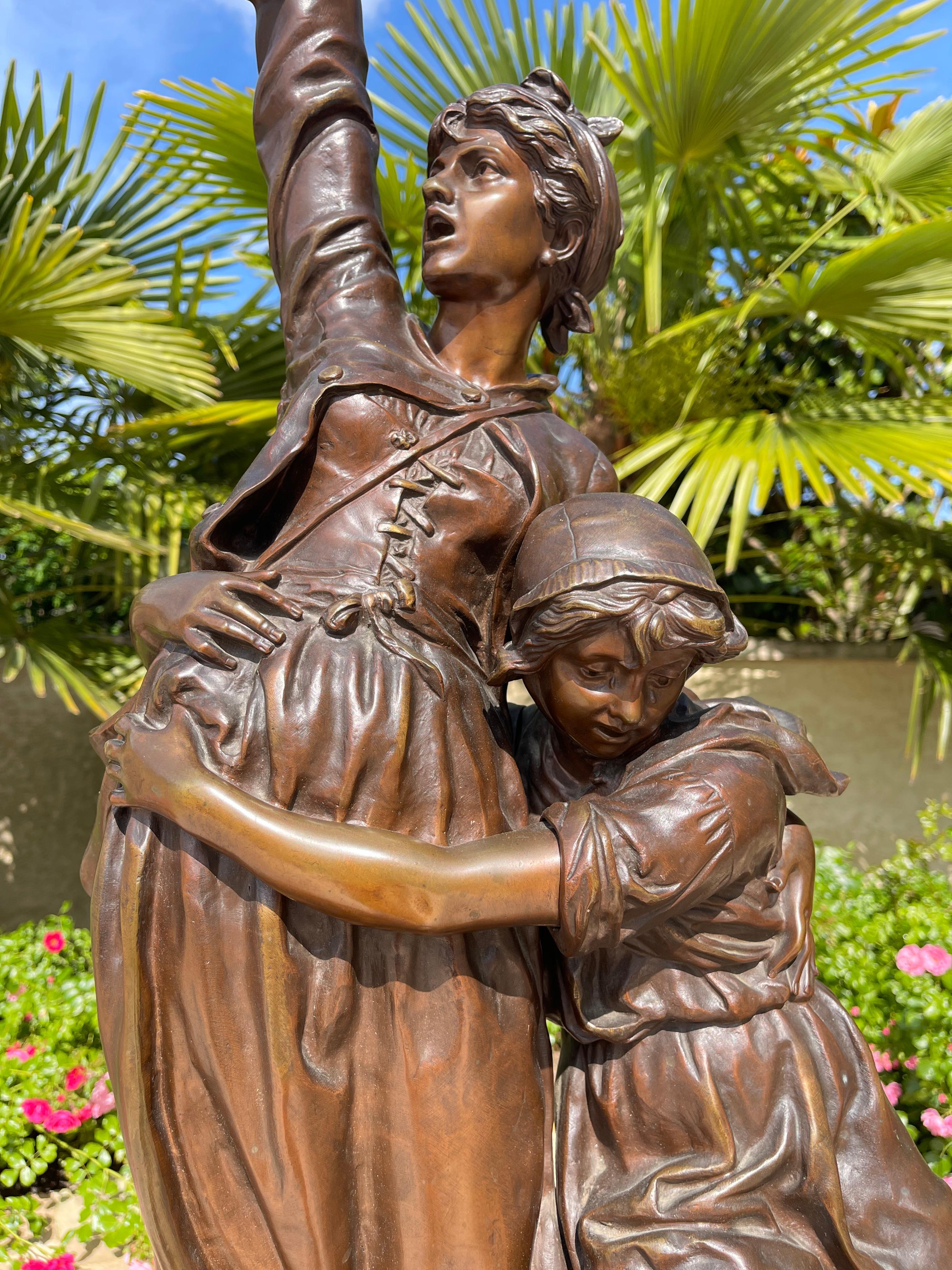Marcel DEBUT - Bronze Statue untitled La Crié For Sale 10