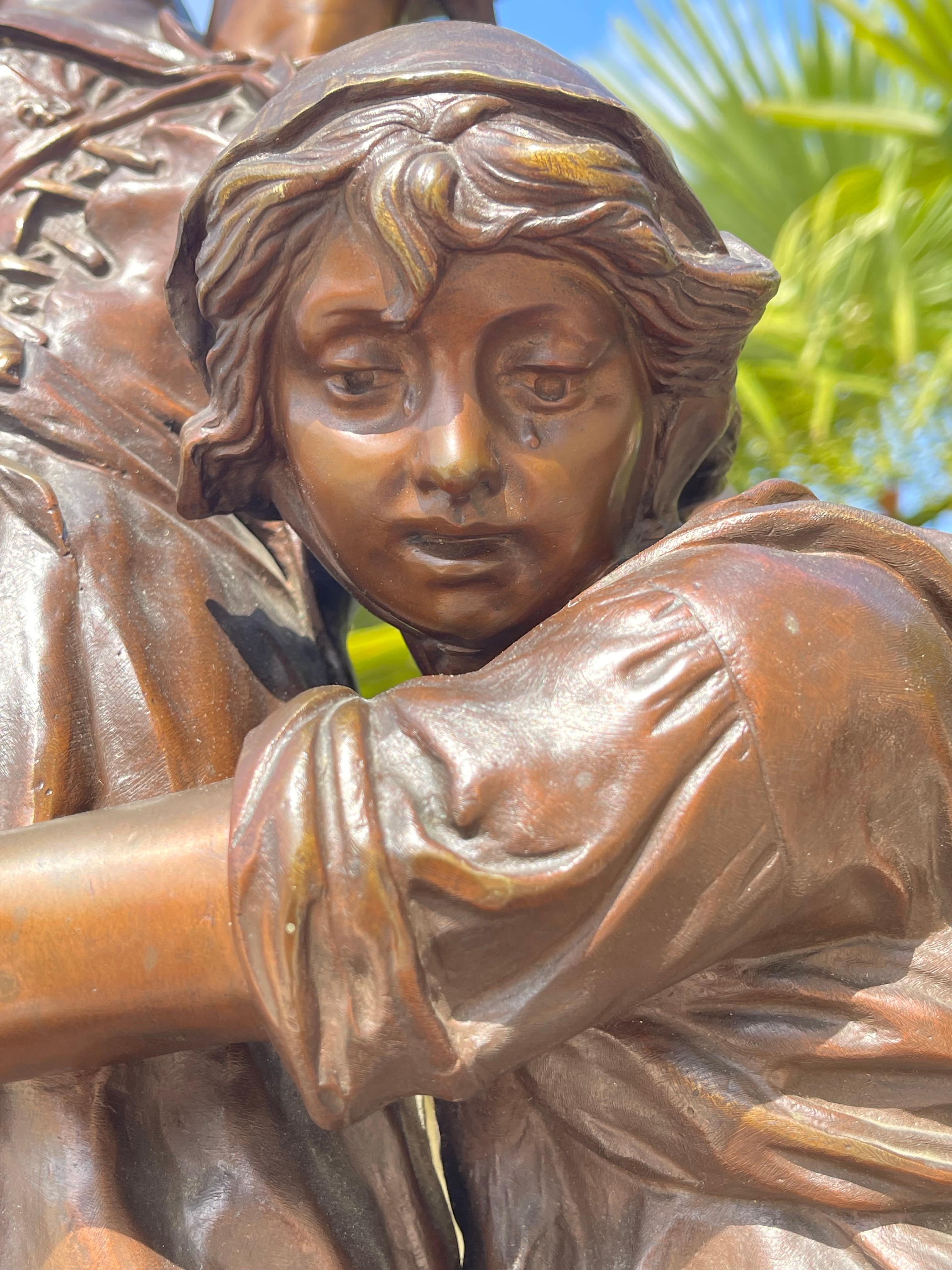 Marcel DEBUT - Bronze Statue untitled La Crié For Sale 11