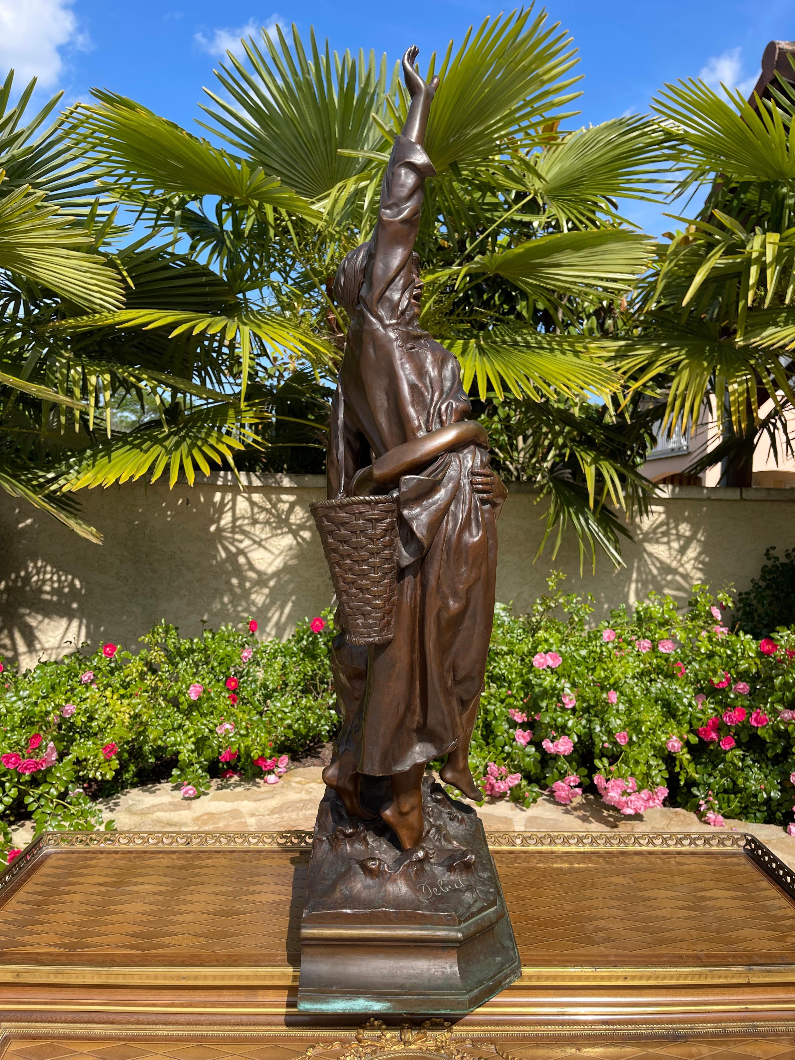 Marcel DEBUT - Bronze Statue untitled La Crié For Sale 12