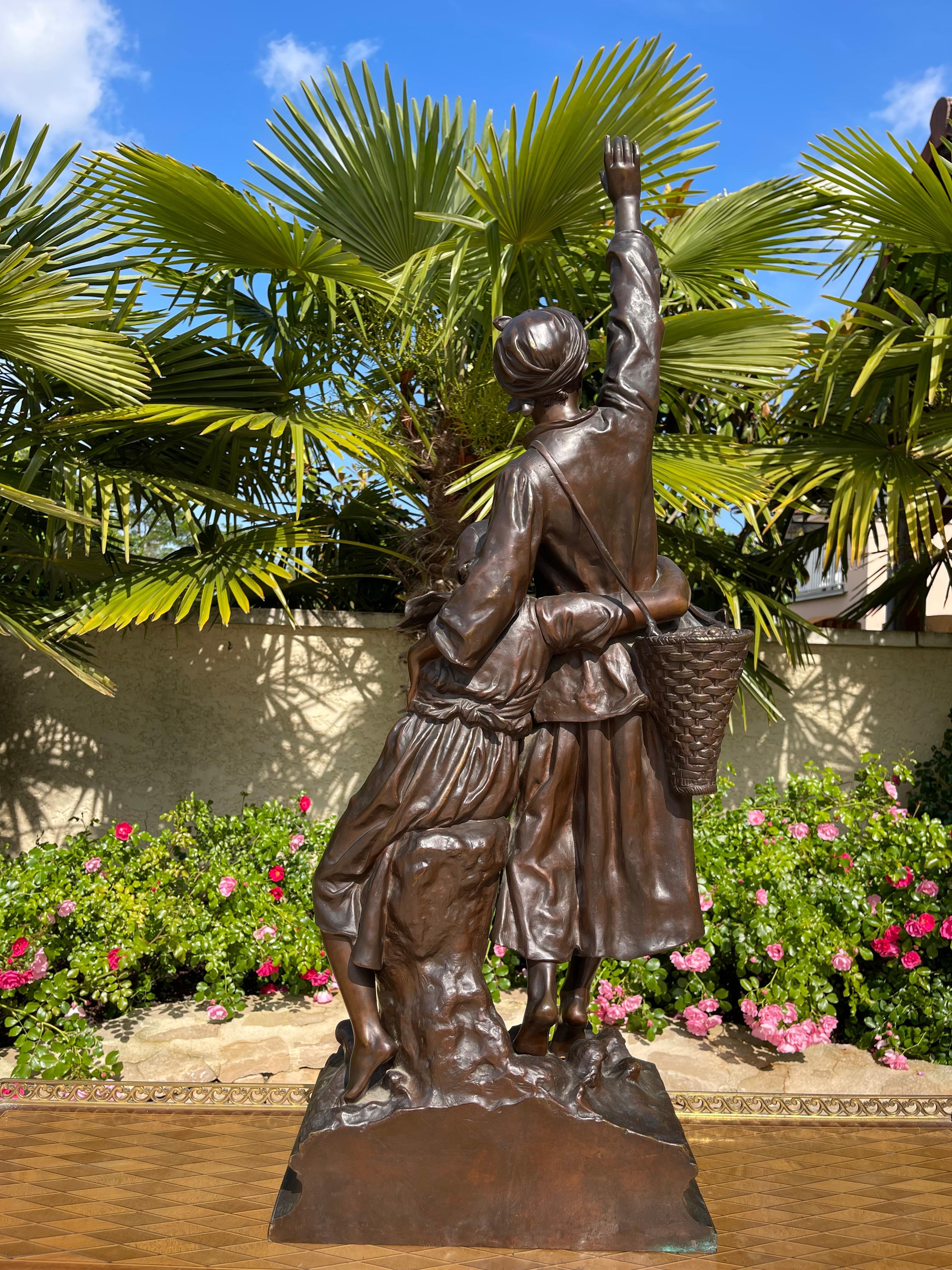Marcel DEBUT - Bronze Statue untitled La Crié For Sale 14