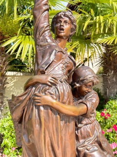 Marcel DEBUT - Bronze Statue untitled La Crié