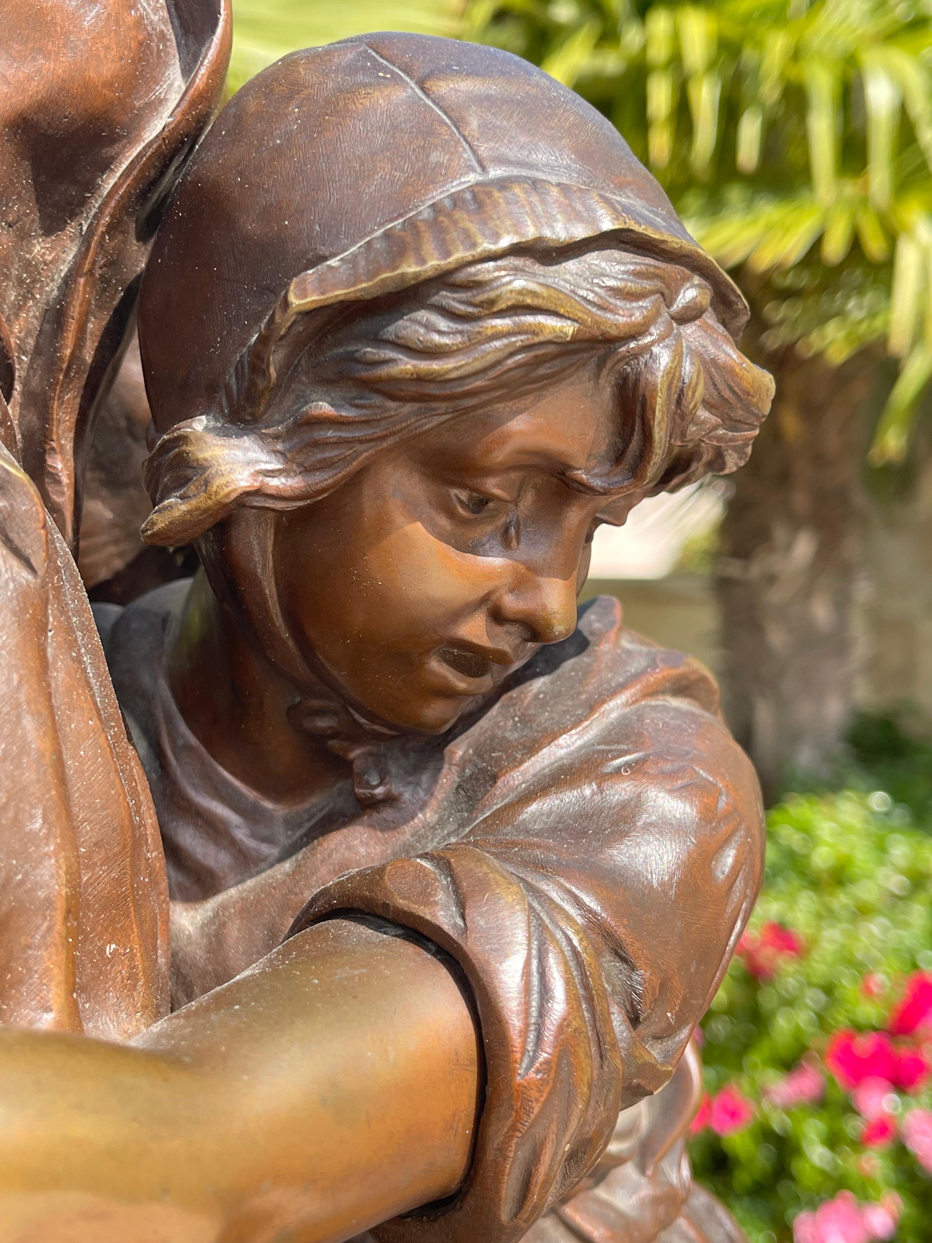 Marcel DEBUT - Bronze Statue untitled La Crié For Sale 3