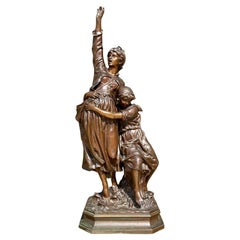 Marcel DEBUT - Bronze Statue untitled La Crié