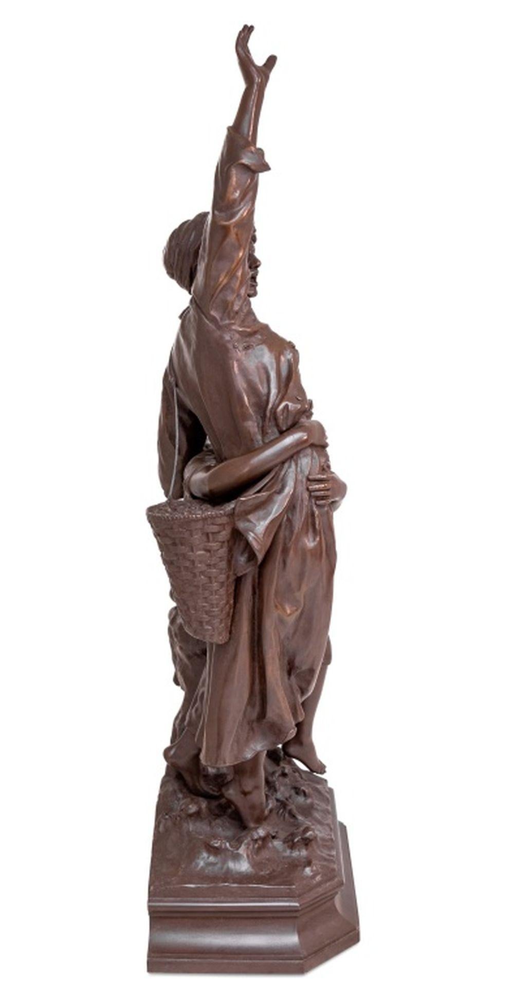 Marcel Debut (Franzose, 1865-1933) Patinierte Bronzeskulptur 