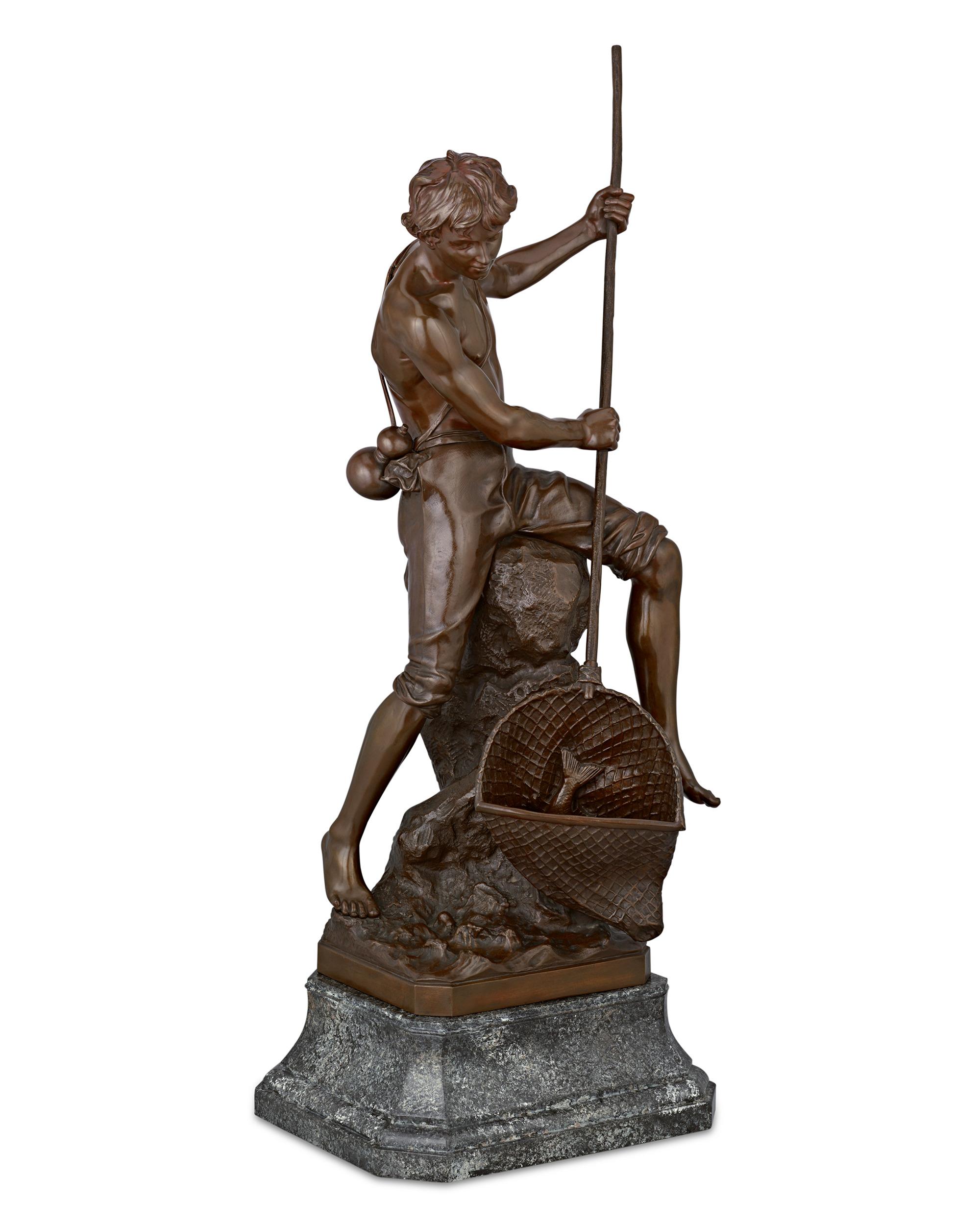 Fisher Boy by Marcel Début - Painting by Marcel Debut