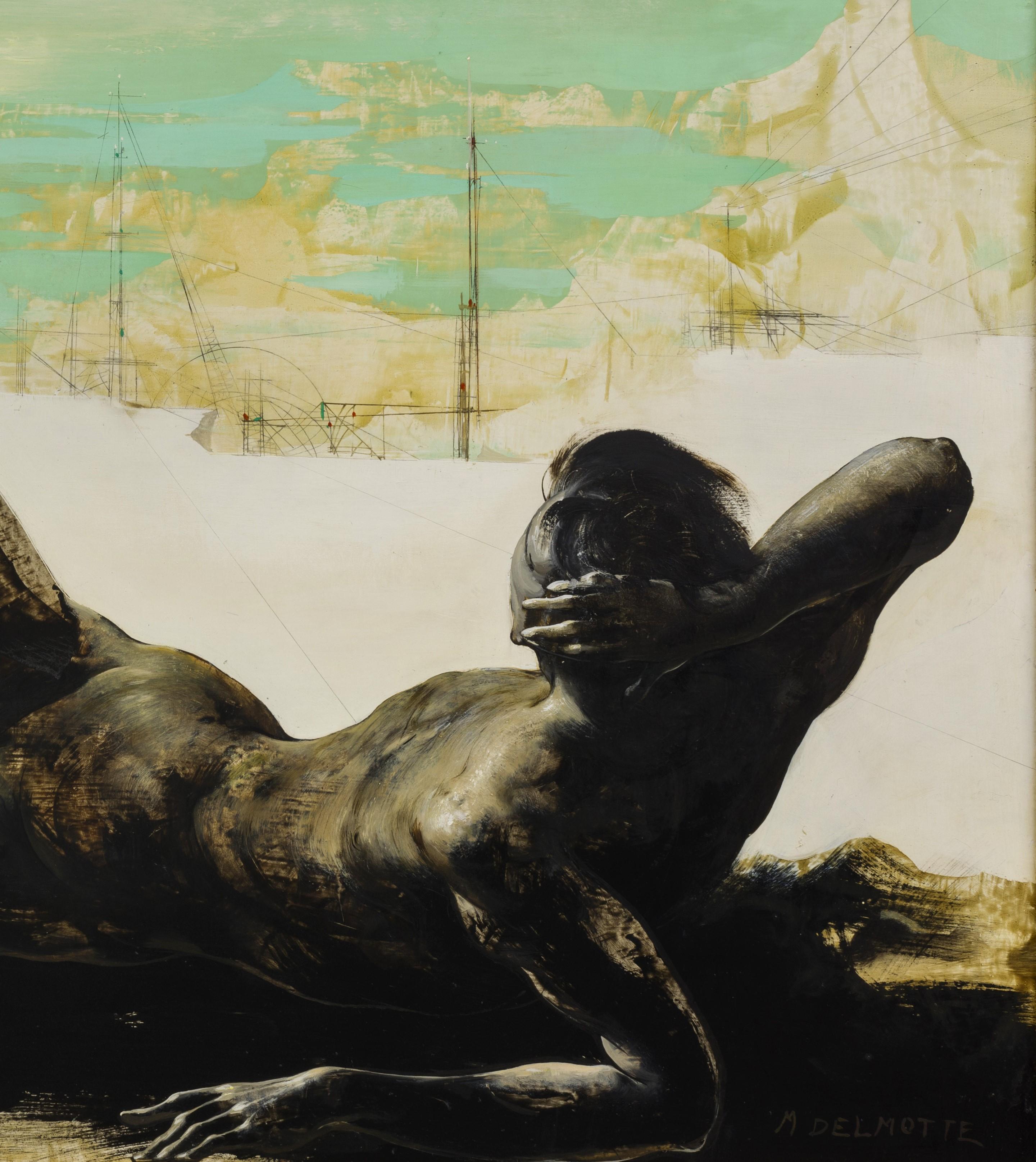 The Morning (Symbolismus), Painting, von Marcel DELMOTTE