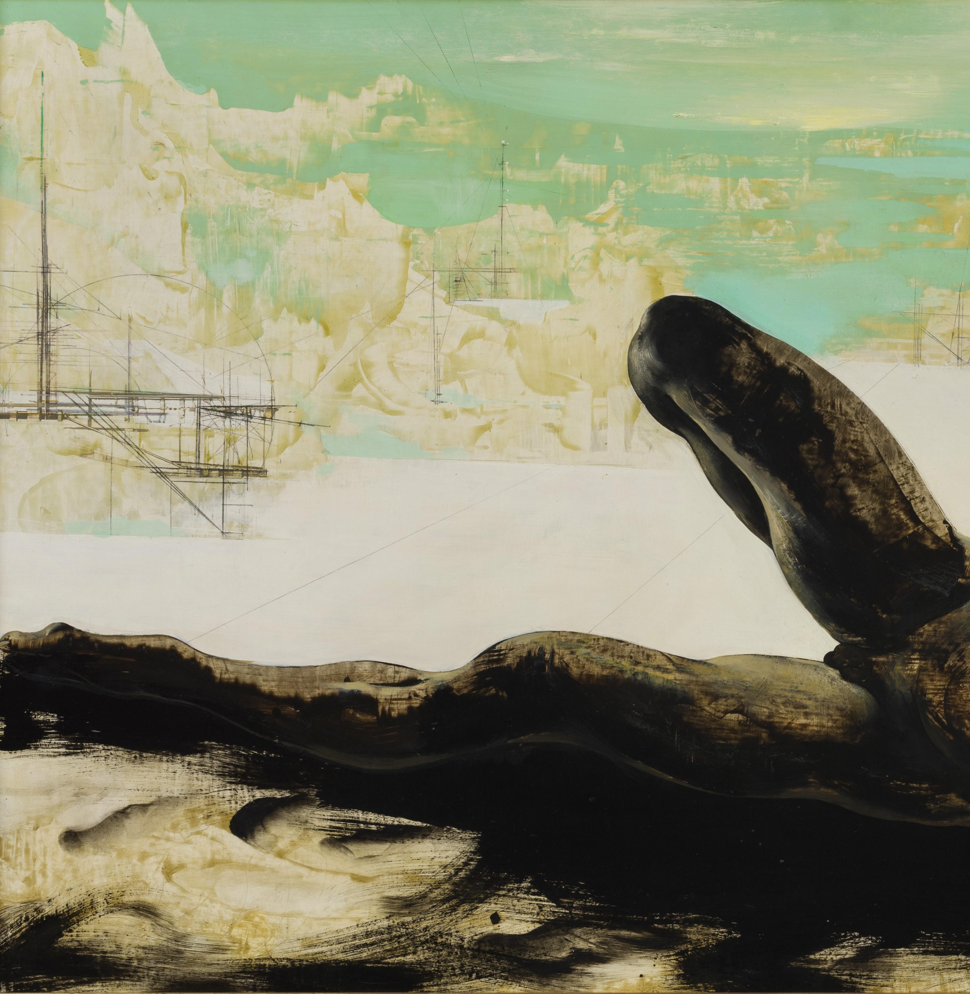 Öl auf Karton, signiert unten rechts, 60cm x 115cm (89cm x 141cm gerahmt). Das Gemälde befindet sich in seinem Originalrahmen. 

Marcel Delmotte war ein Maler, Zeichner, Aquarellist und belgischer Bildhauer. Er studierte Zeichnen nach der Natur an