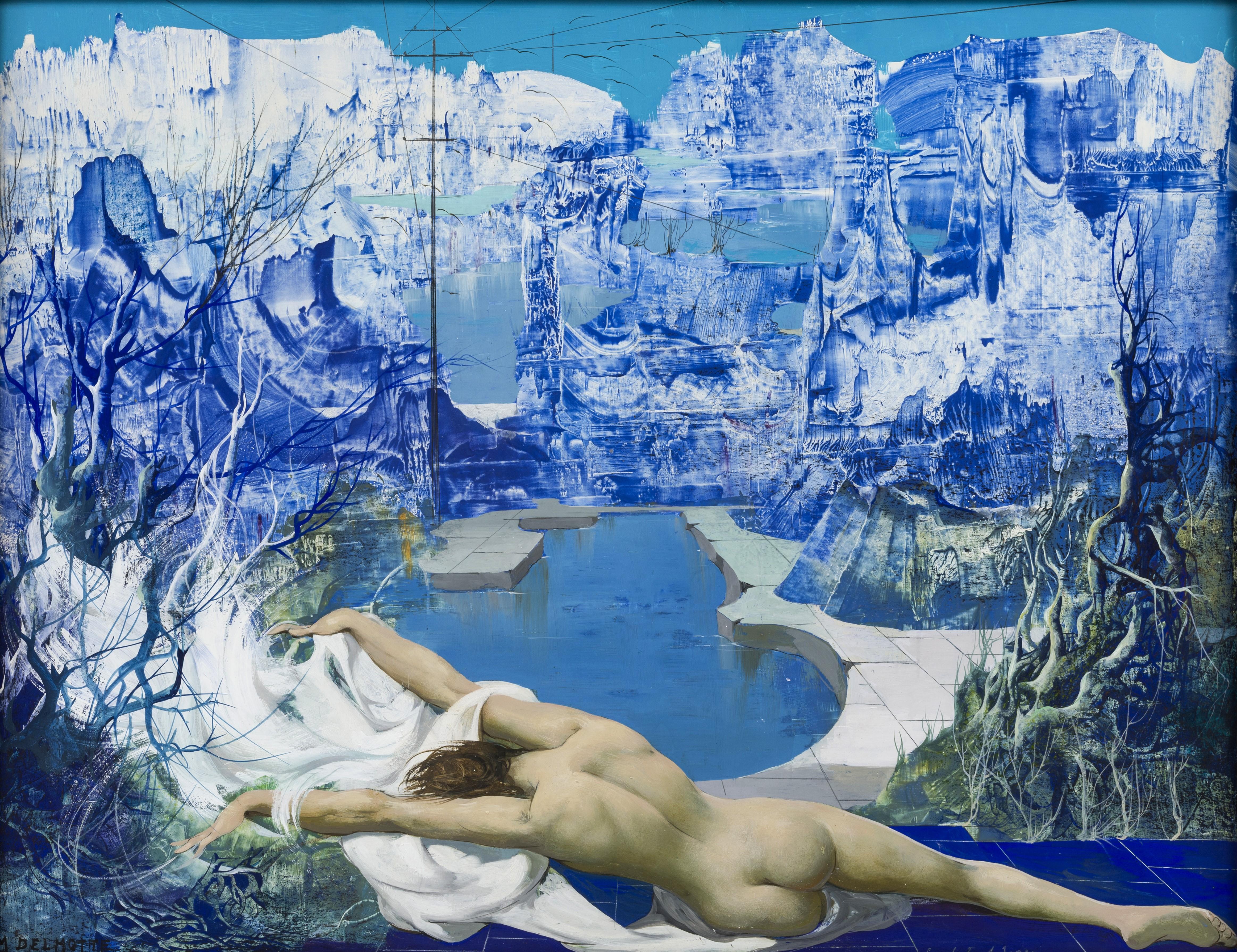 L'automne d'Icarus - Painting de Marcel Delmotte 