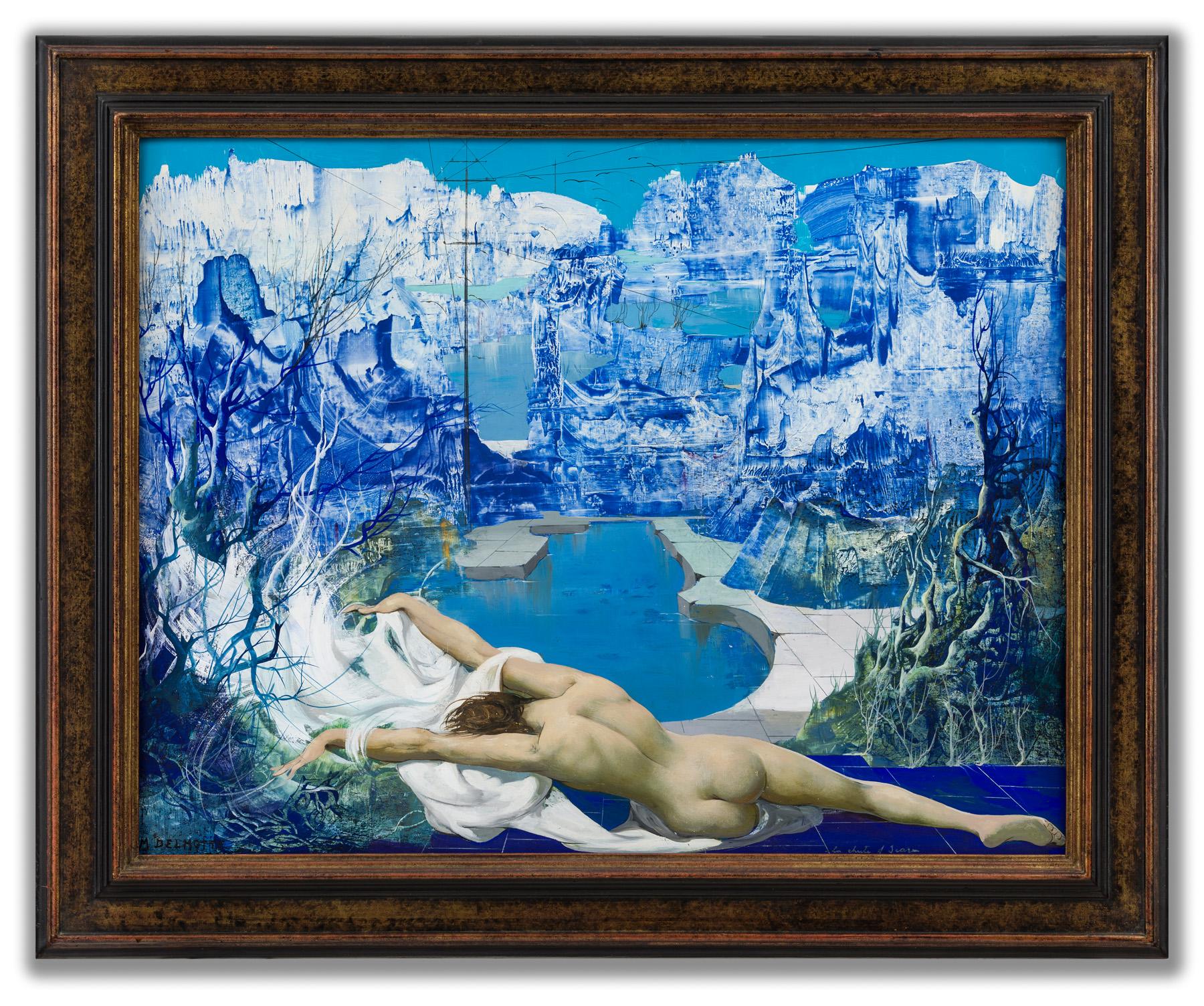Marcel Delmotte  Nude Painting – The Fall of Icarus