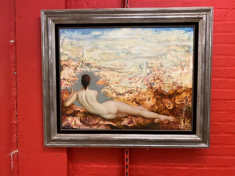 Marcel Delmotte, oil on panel painting 