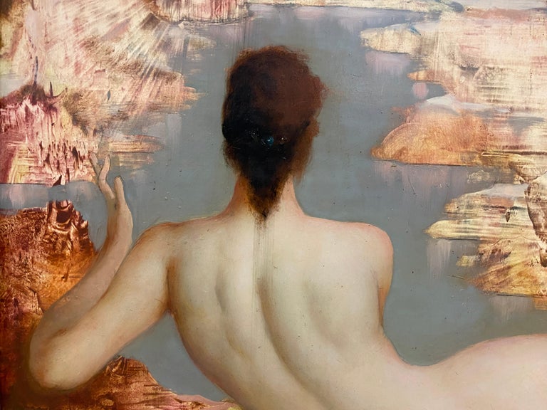 Marcel Delmotte, Oil on Panel Painting 