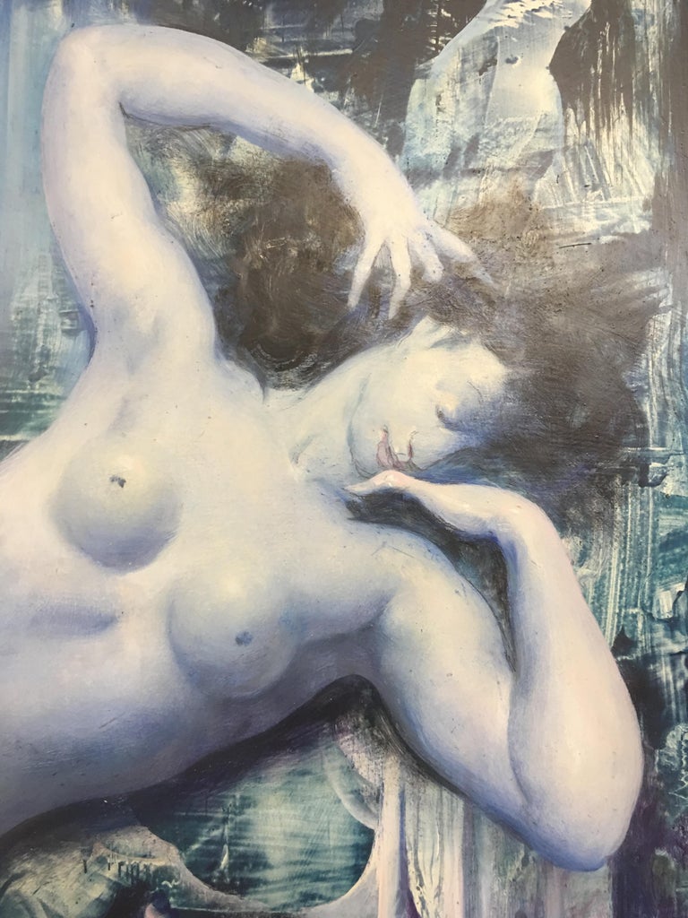 Belgian Marcel Delmotte, Oil on Panel Painting 