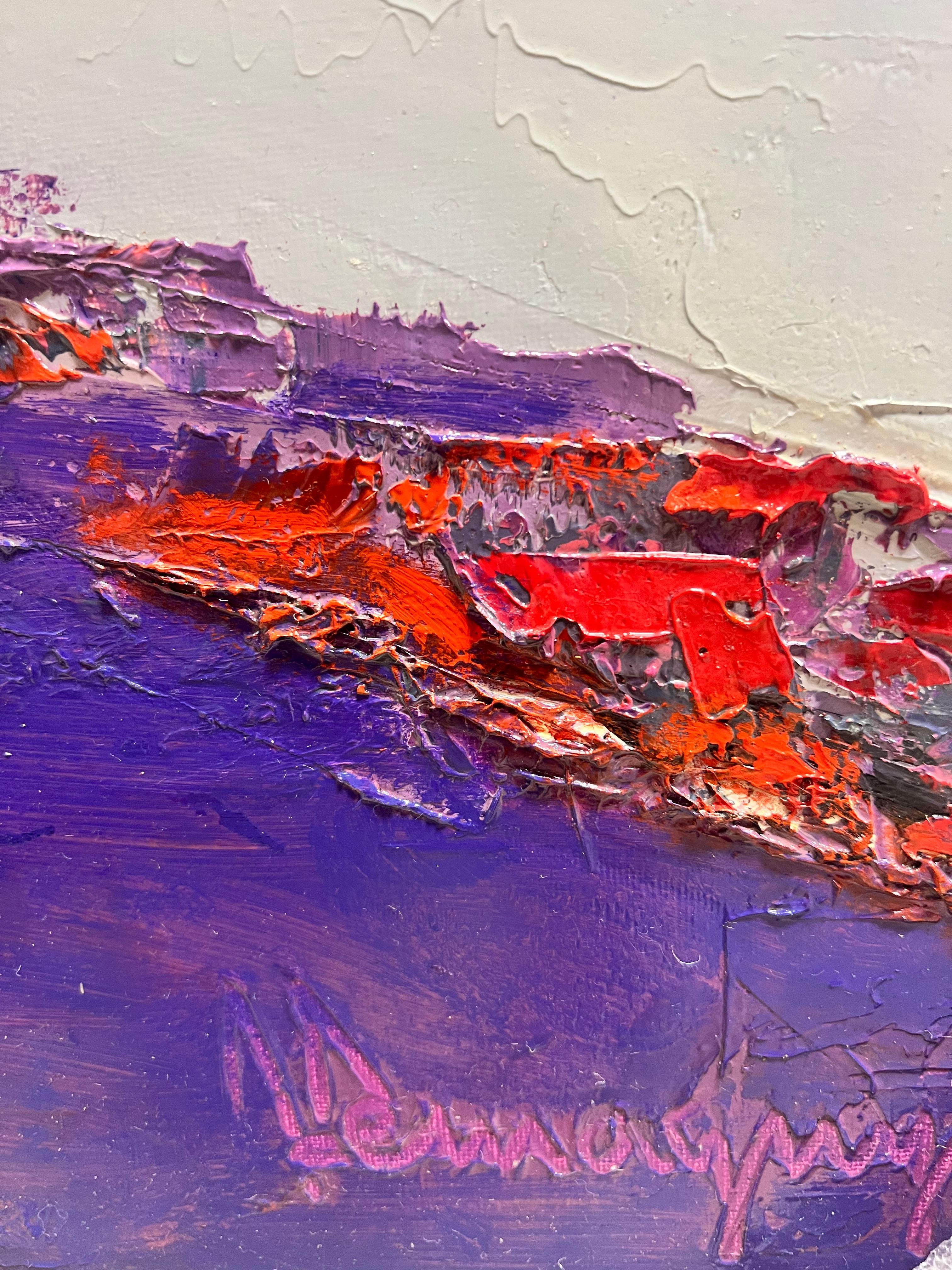 Lavandes (Lavanda) - Painting di Marcel Demagny