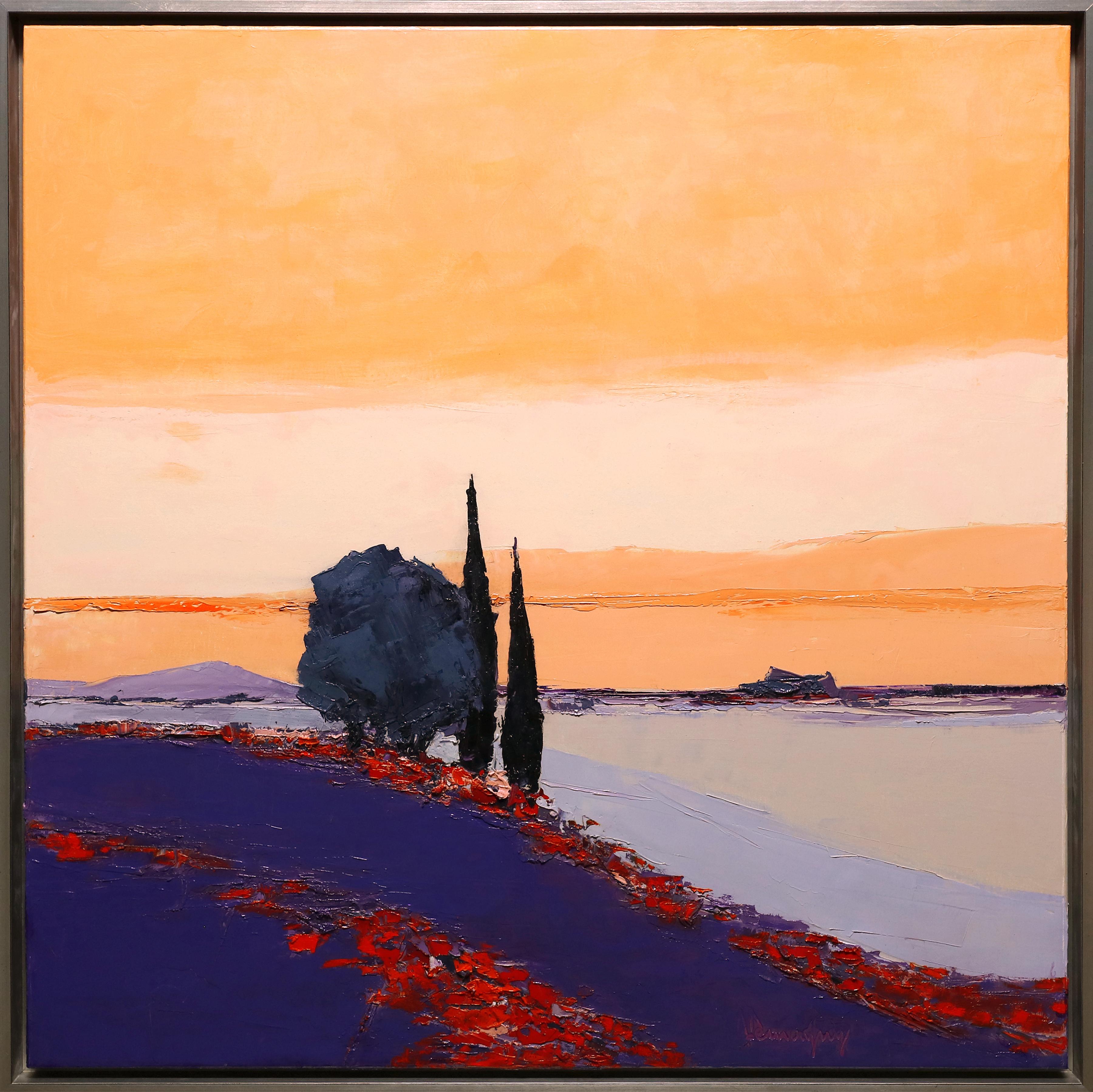 Marcel Demagny Landscape Painting - Les Lavandes (Lavender)