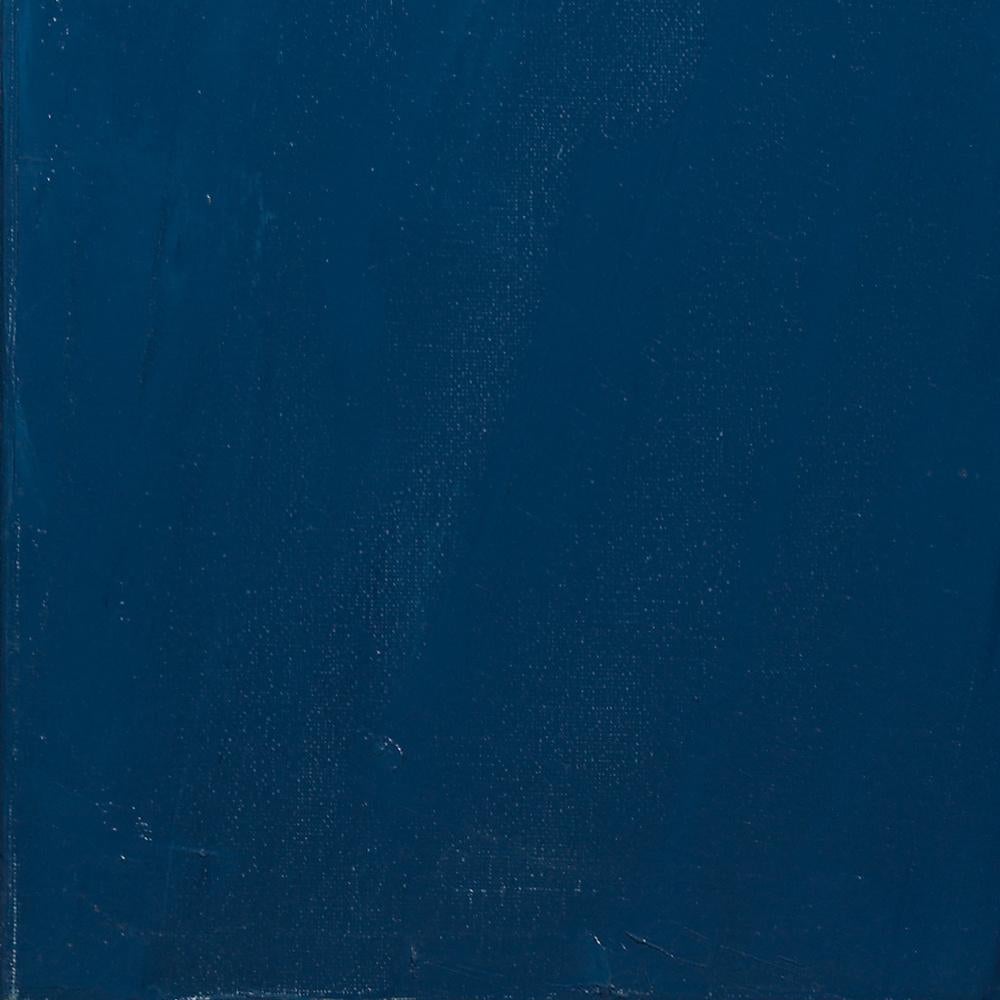 Abstraktes Ölgemälde „Yellow Symphony“, Kontrastblaues Gemälde der Musikbewegung im Angebot 11