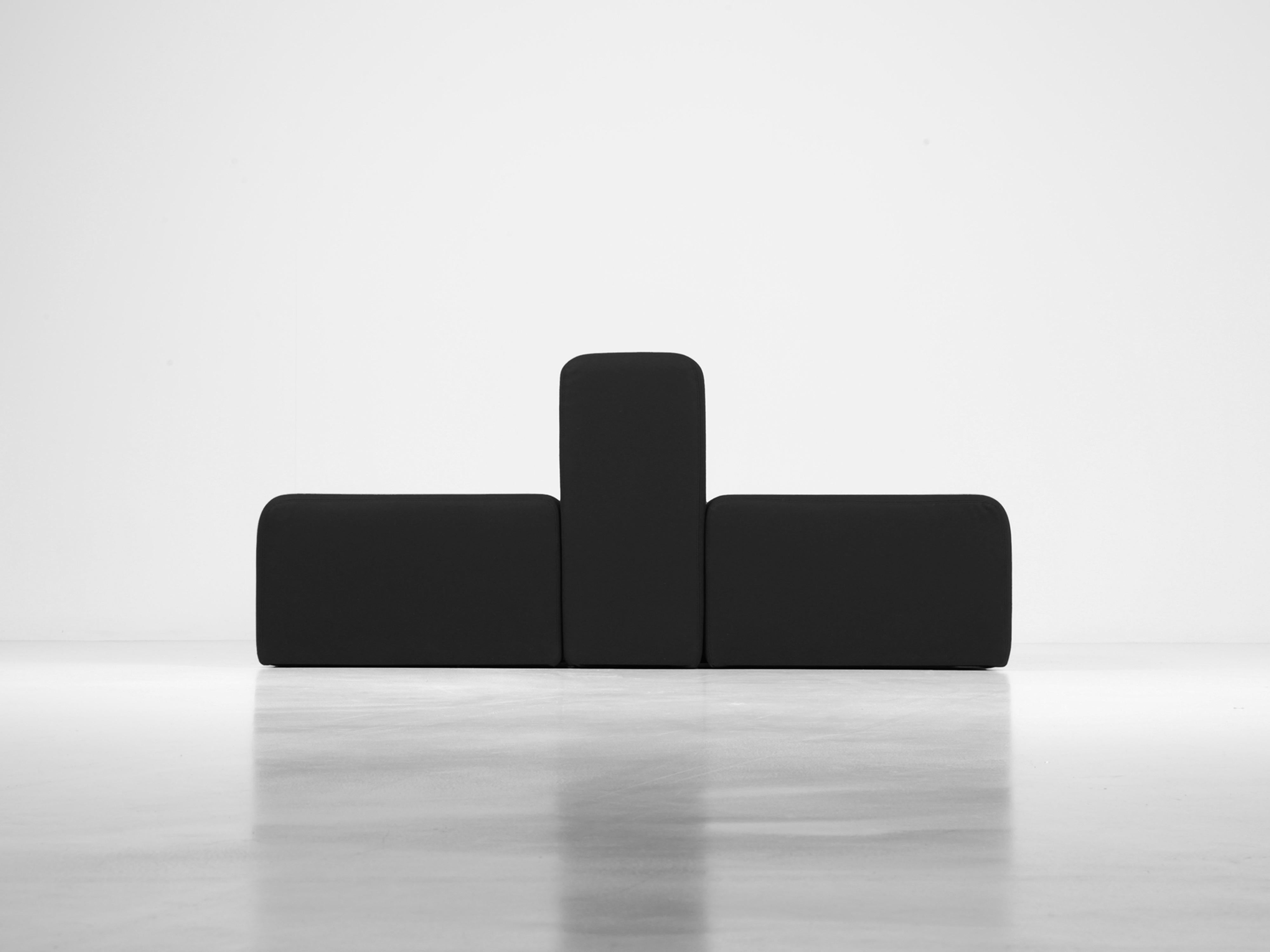 Designed in 1965 - Paradisoterrestre Edition 2018

Materials: shaped polyurethane, polished aluminum brackets, removable wool fabric manufactured by Kvadrat or chenille velvet fabric (different colours available).

The Marcel collection, a seating