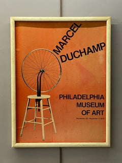 Marcel Duchamp Dada Bicycle Wheel Exhibition Poster, Philadelphia MOA 1973