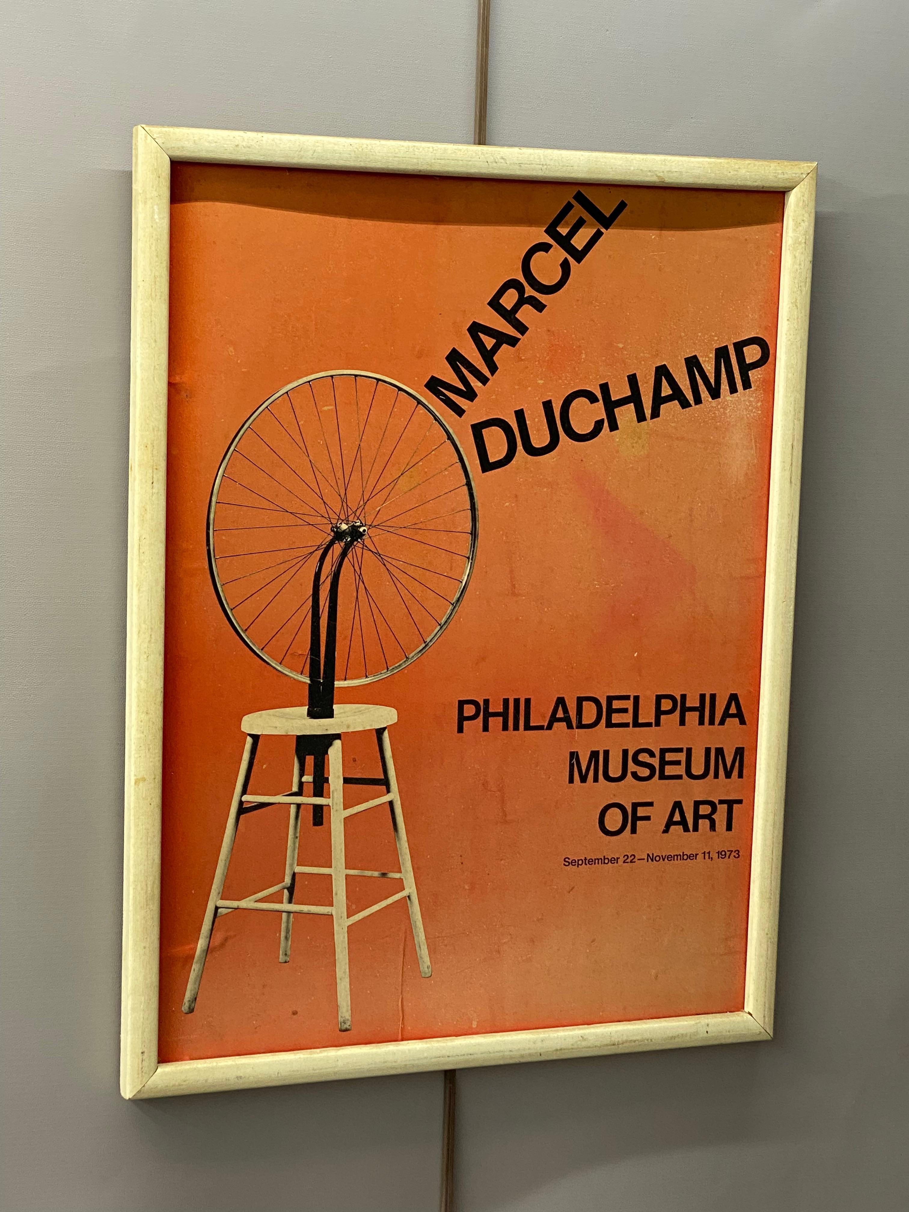 Altro Poster della mostra Marcel Duchamp Dada Bicycle Wheel, Philadelphia MOA 1973 in vendita